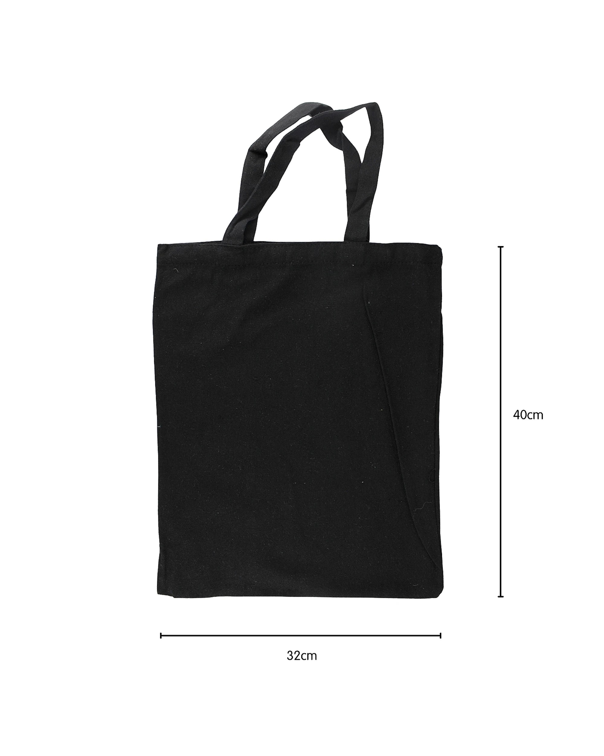 2 Party Maker Plain Calico Tote Bag 40cm x 32cm - Black, 2 of 2