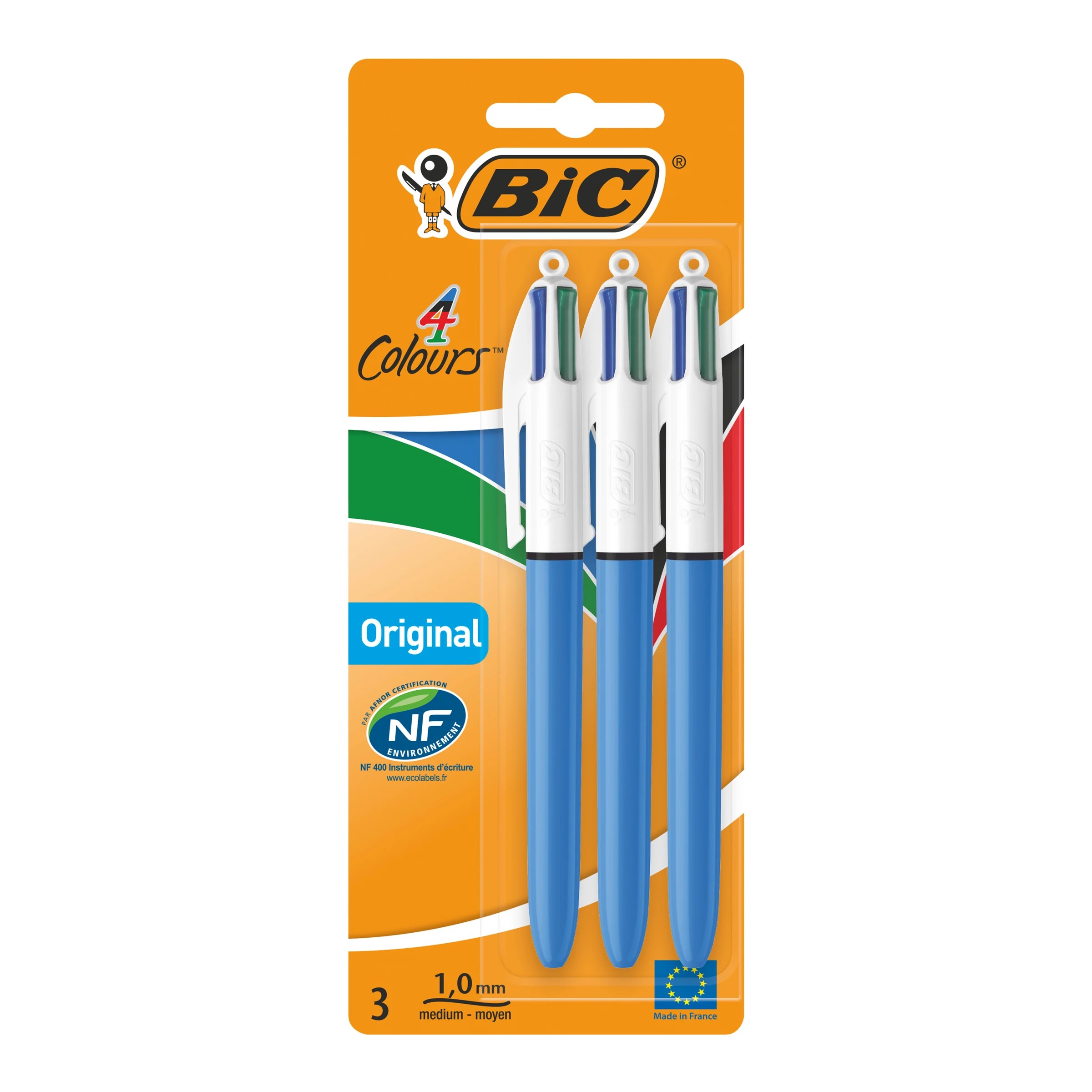 1 3 Pack BIC 4 Colours Original Ballpoint Pens, 1 of 10