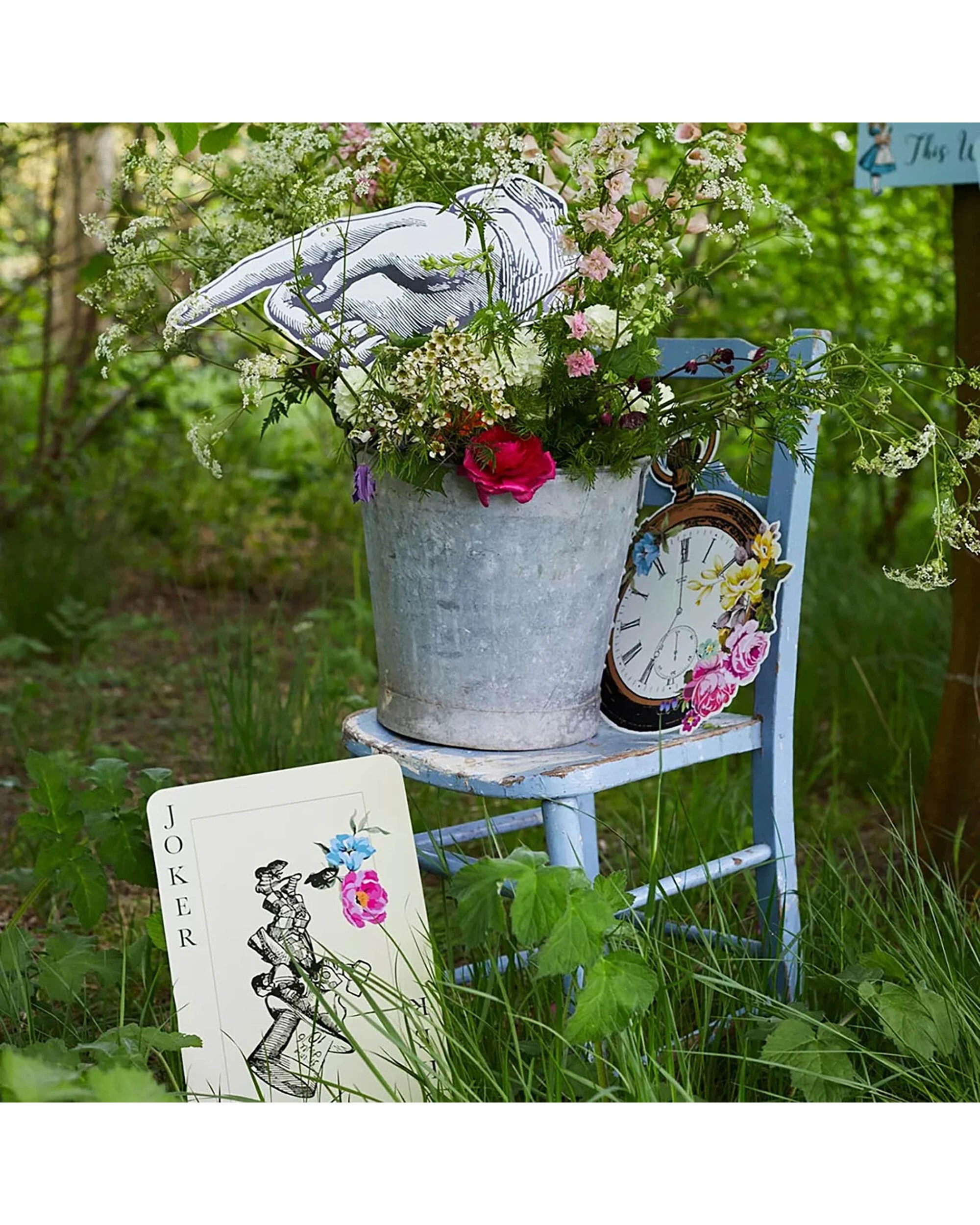 2 Talking Tables Talking Tables Mad Hatter Alice In Wonderland Cutout Wall Decorations Pack of 8, 2 of 4