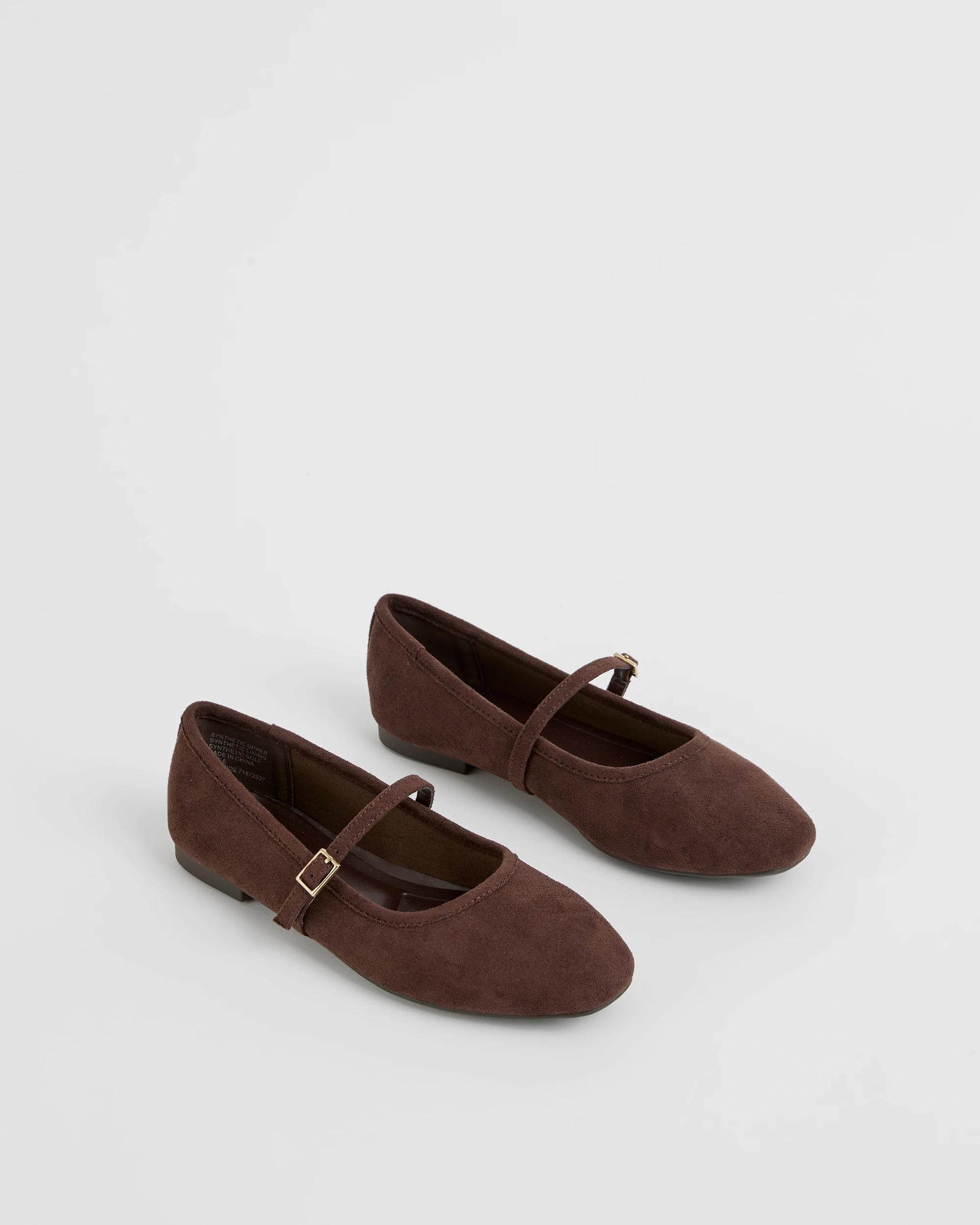 2 Target Woman Easy Wear Ballet Flat DARK BROWN FX SUEDE, 2 of 3