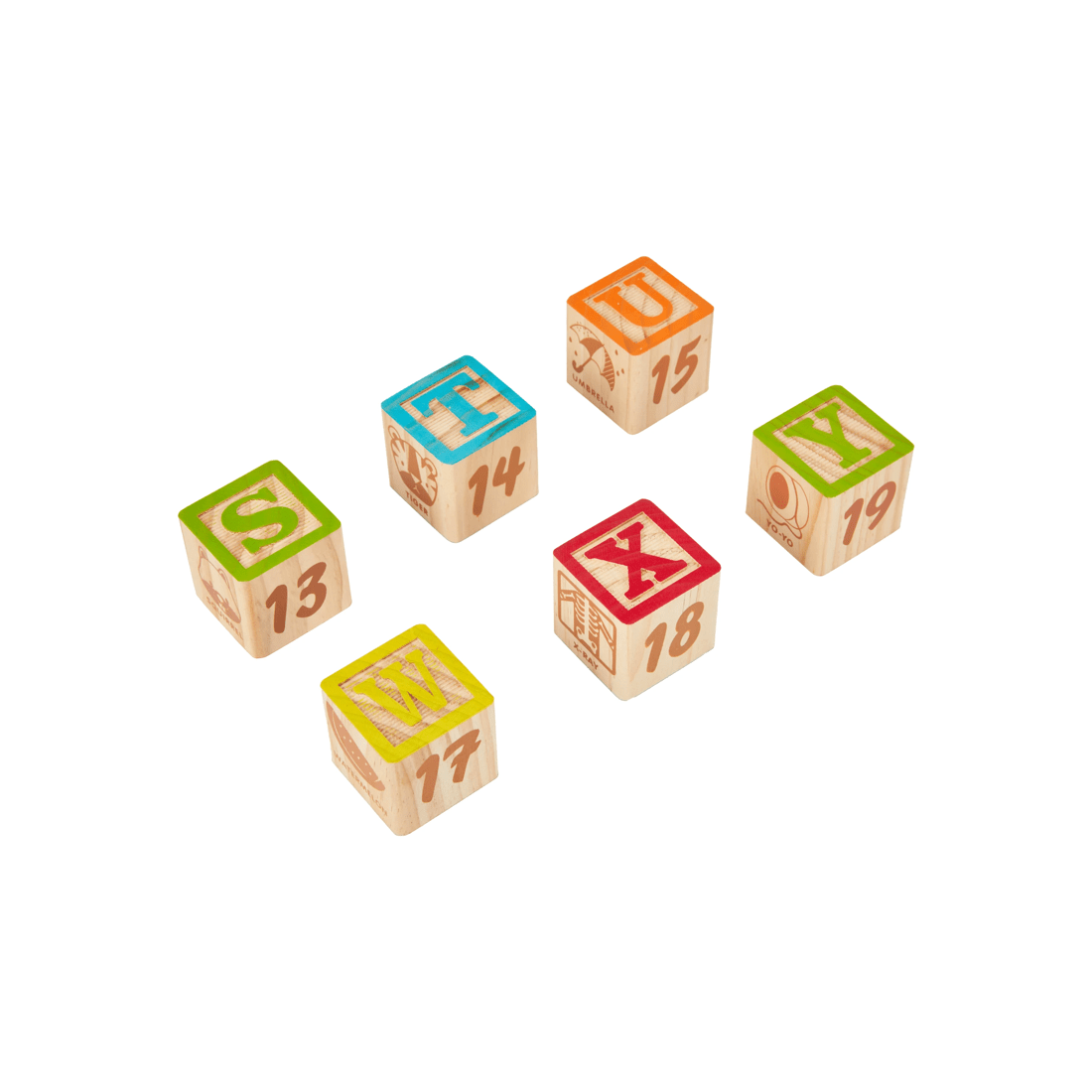 6 Wooden Alphabet Blocks, 6 of 8