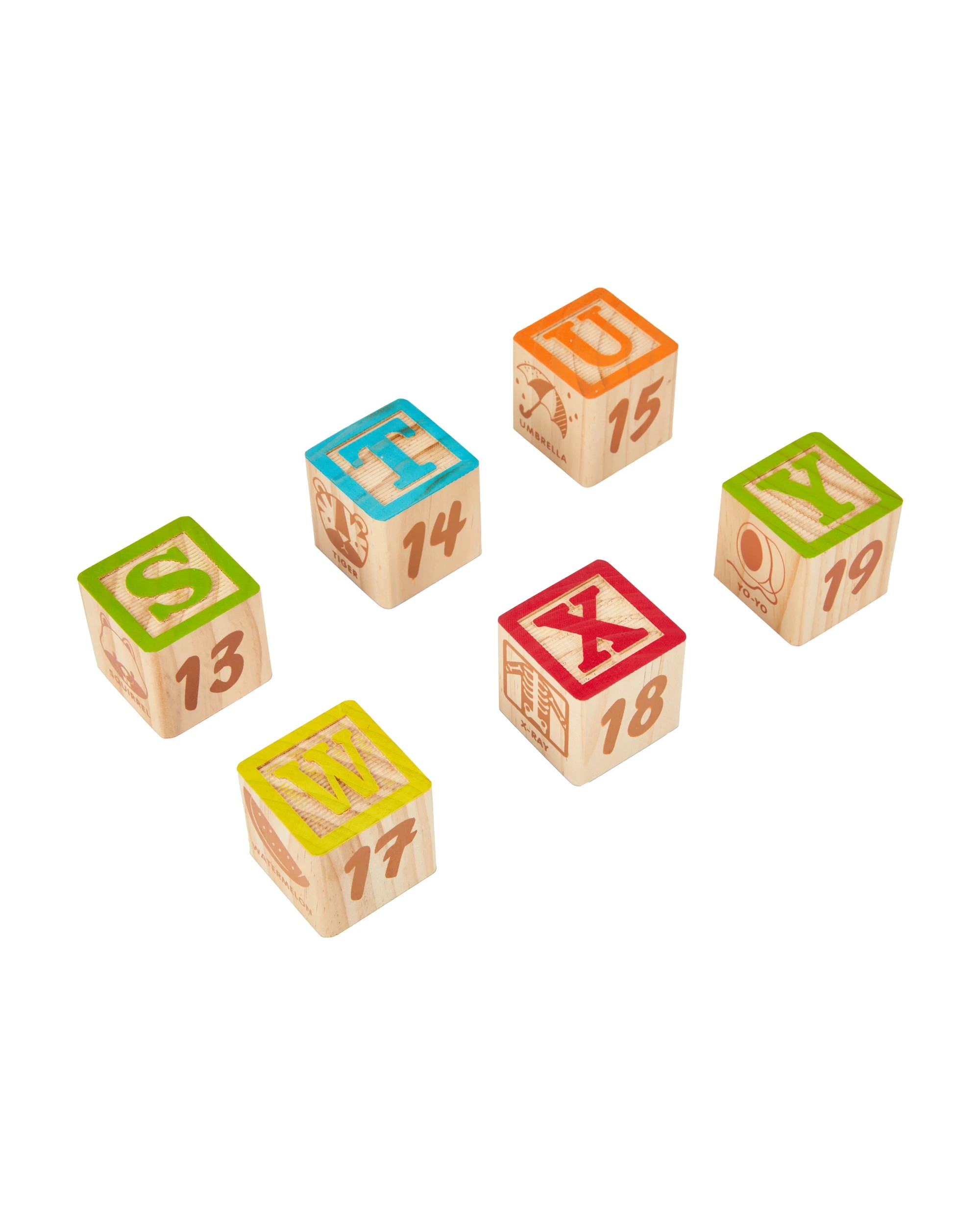 6 Wooden Alphabet Blocks, 6 of 8