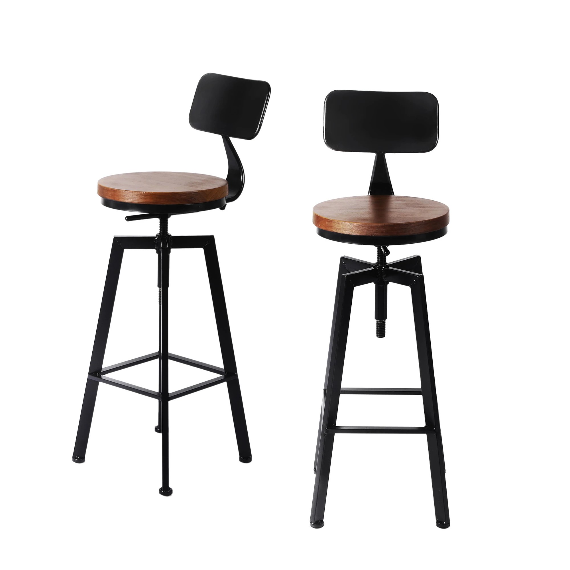 1 Levede 4x Bar Stools - Black, 1 of 6