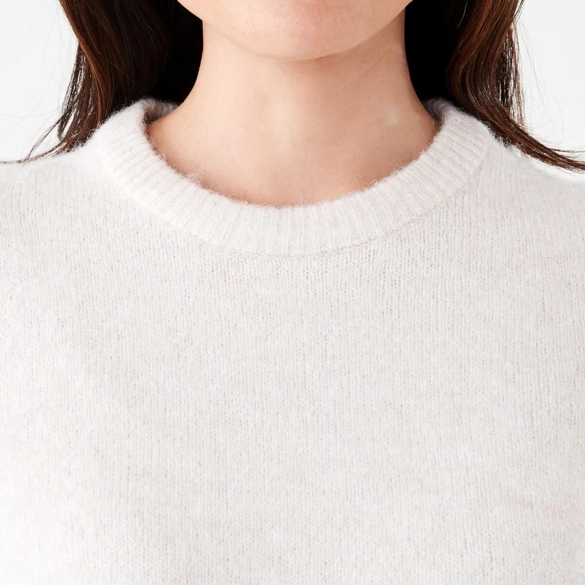 4 Short Sleeve Fluffy Knit Jumper Beige Marl, 4 of 5