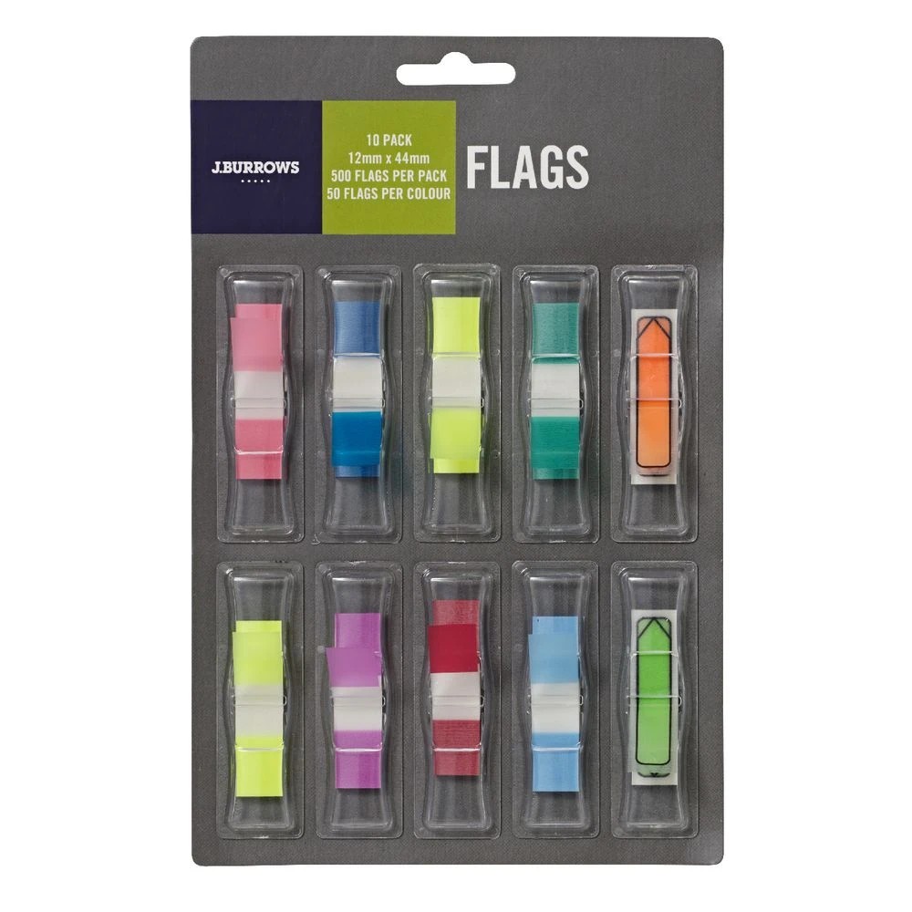 2 J.Burrows Mini Flags 12 x 44mm Assorted 10 Pack, 2 of 5