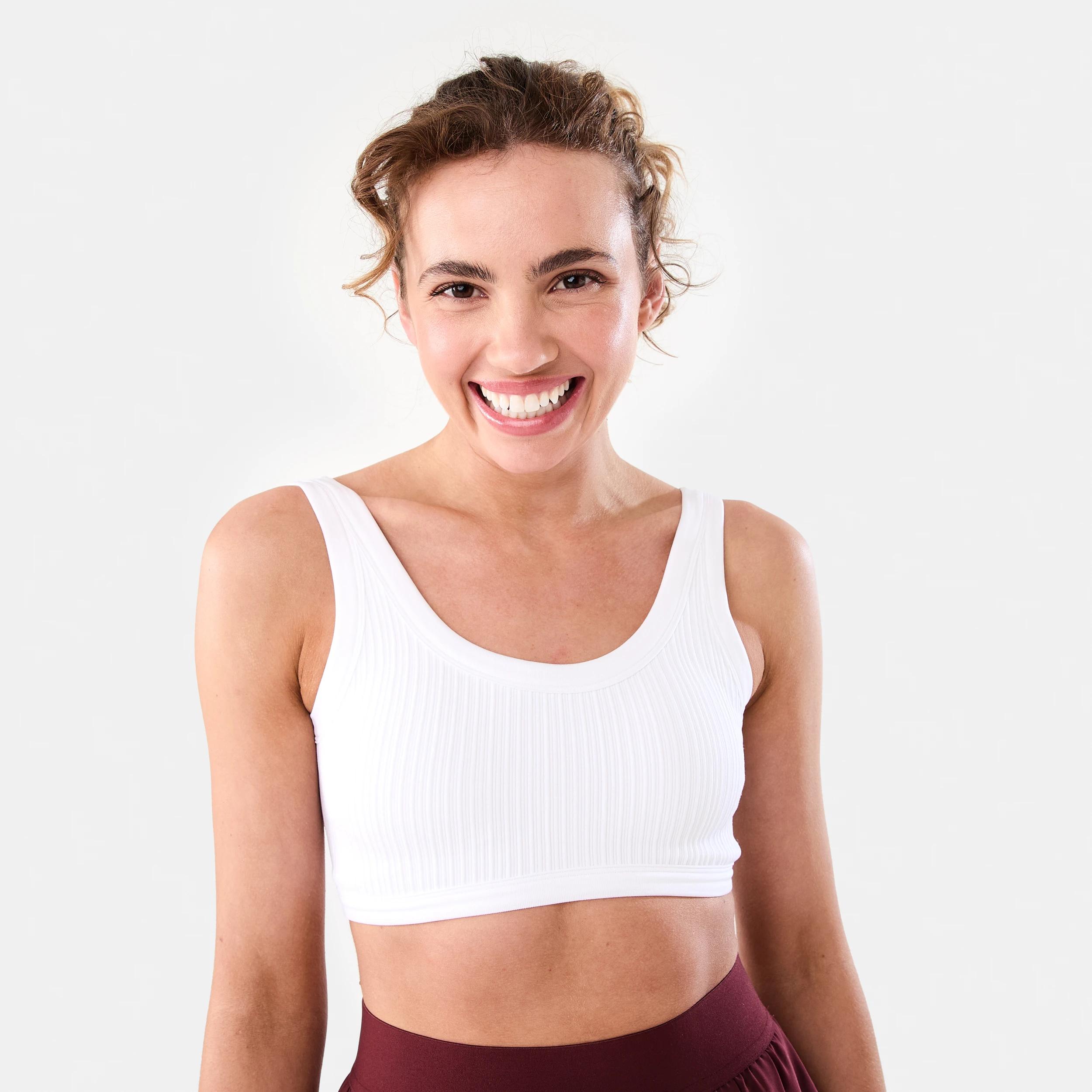 5 Active Womens Seamfree Rib Crop Top White, 5 of 8