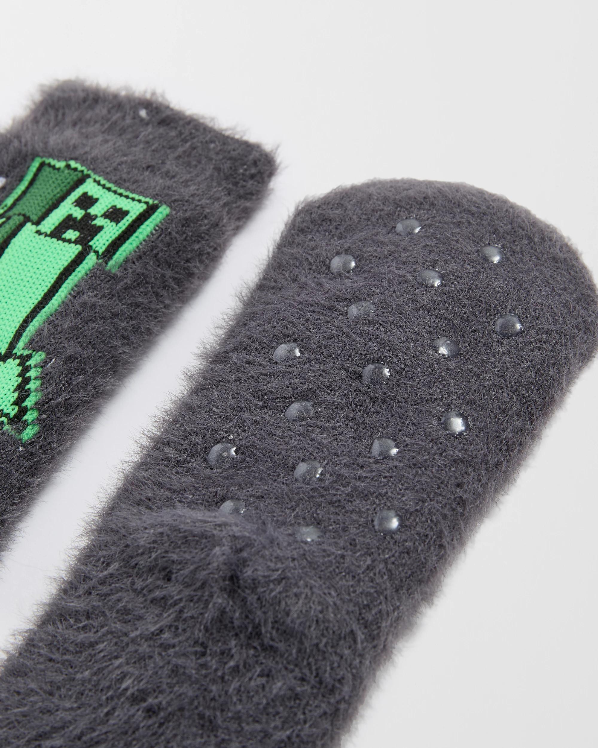3 Minecraft Sherpa Lined Home Socks MINECRAFT, 3 of 4