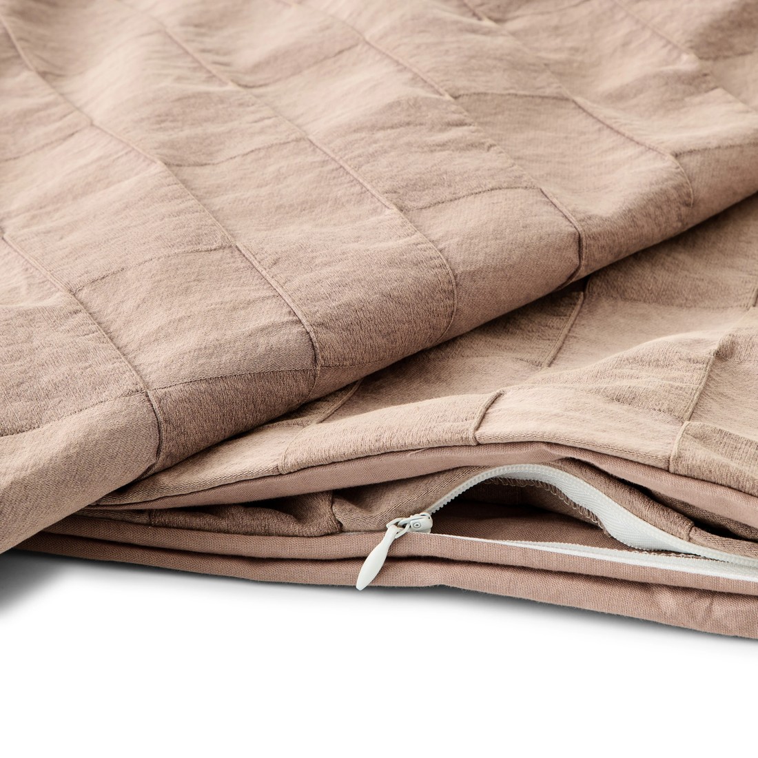 5 Check Stonewashed Australian Grown Cotton Quilt Cover Set - King Bed, Mocha, 5 of 8