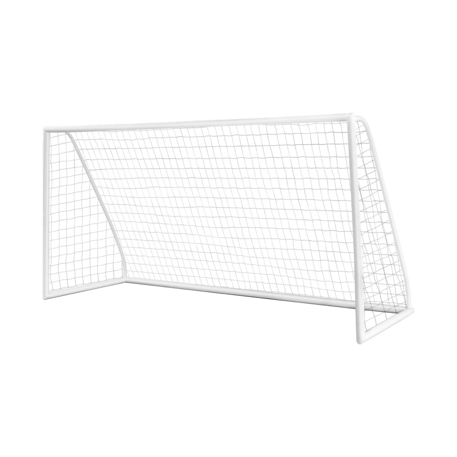 1 Costway Kids Soccer Goal Outdoor Football Sports Training Net 3.7x 1.8M - White, 1 of 2