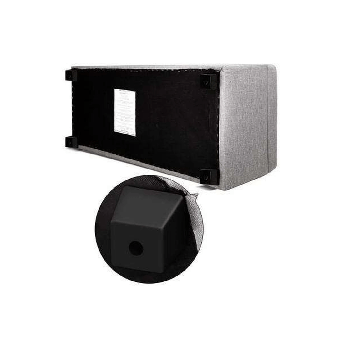 6 Artiss Storage Ottoman Blanket Box 97cm Light - Grey, 6 of 7