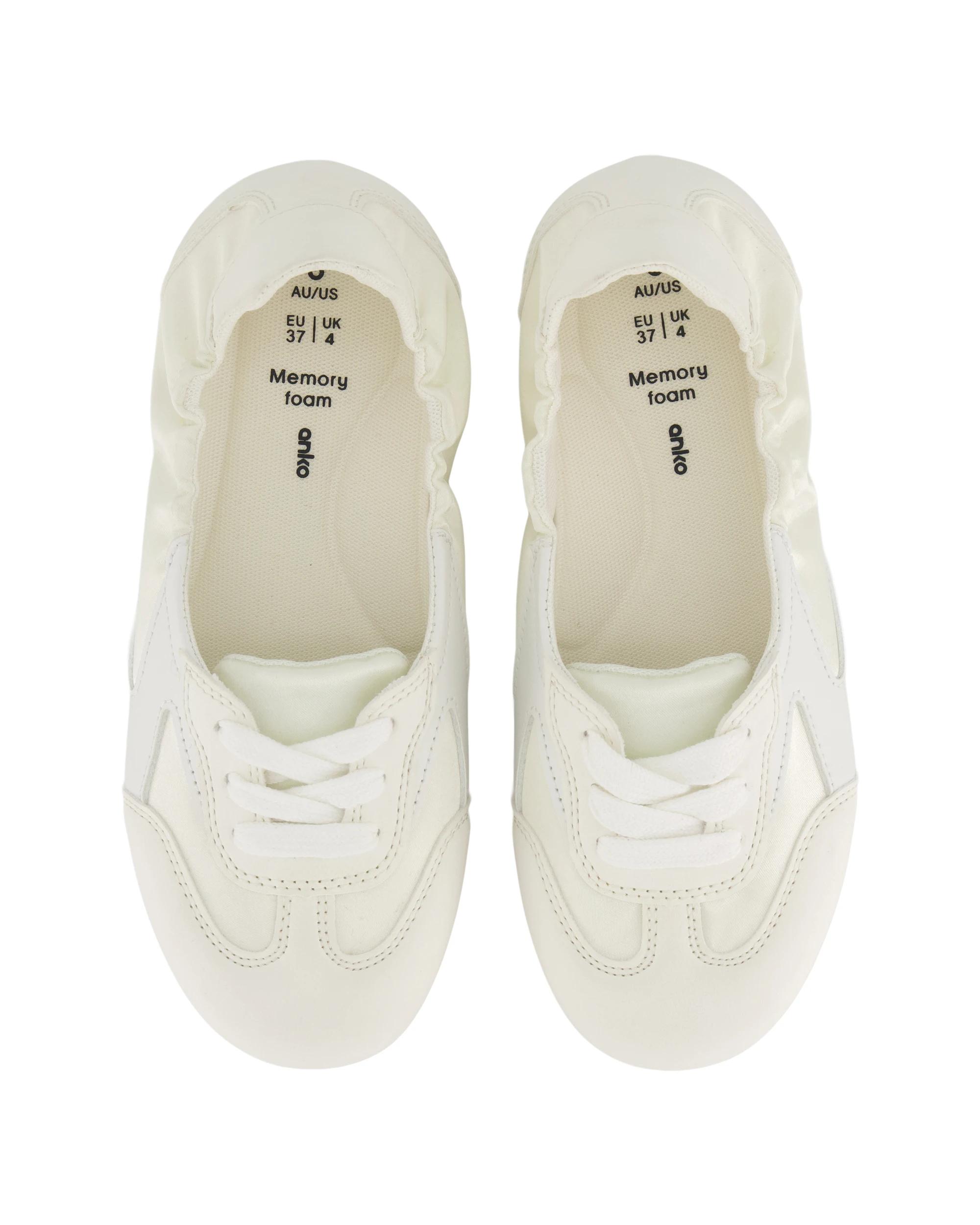 3 Slip On Ballerina Sneakers Cream, 3 of 5