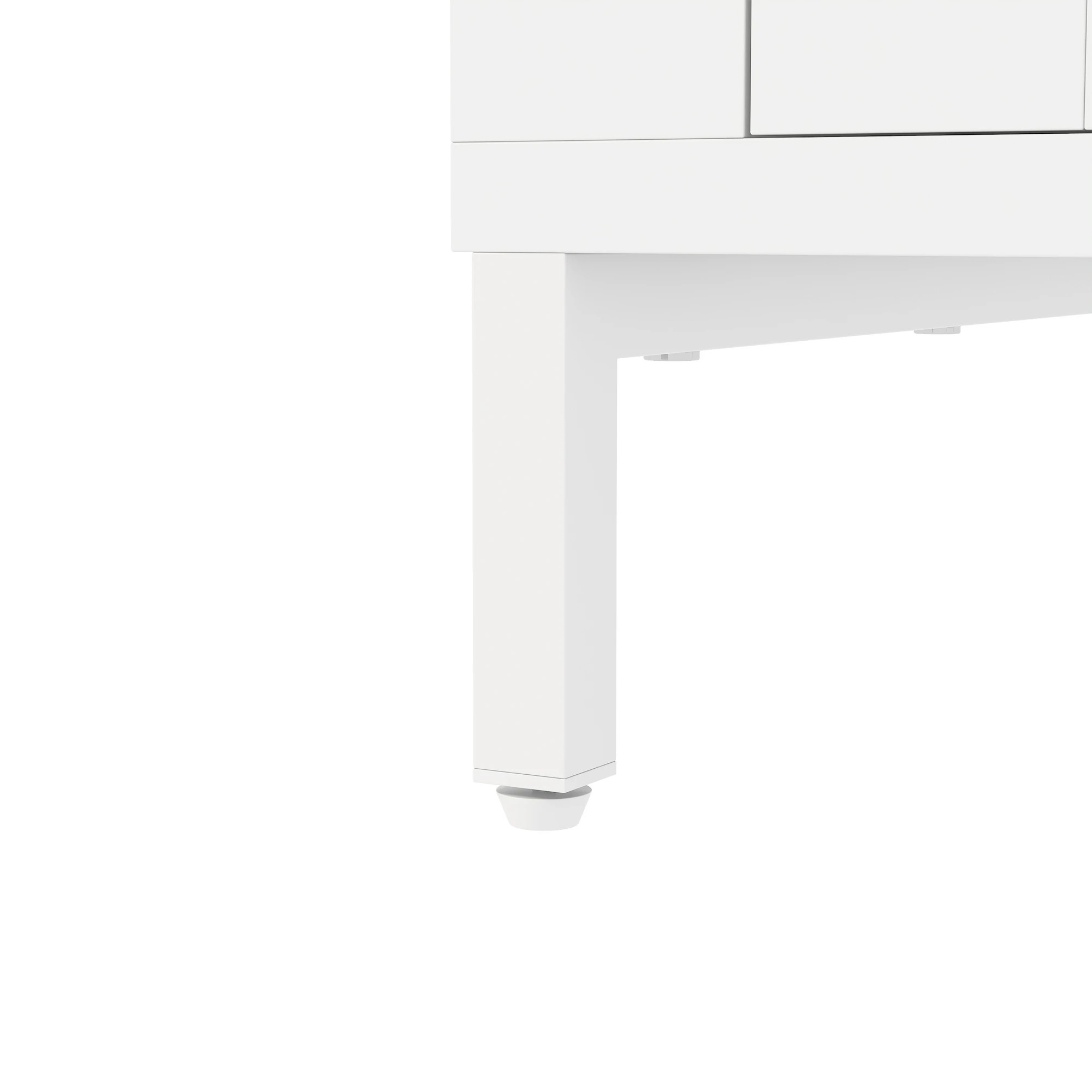 7 Advwin Set of 2 Farmhouse Bedside Table with Charging Station & LED Light - White, 7 of 7