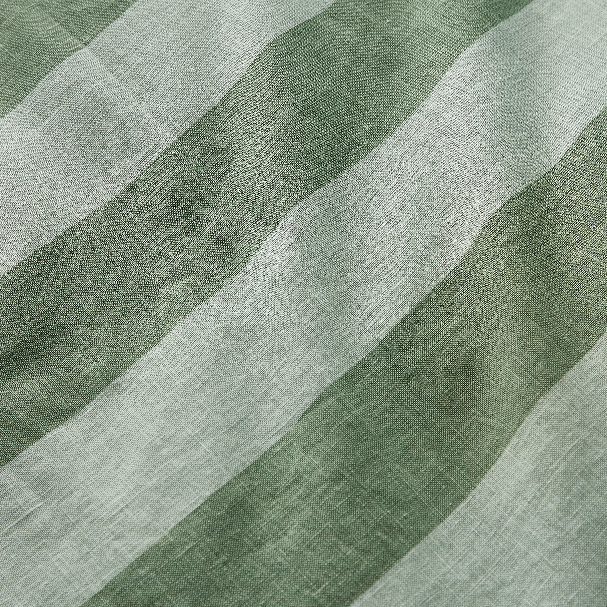 4 Stripe Linen Cotton Quilt Cover Set - King Bed, Green, 4 of 7
