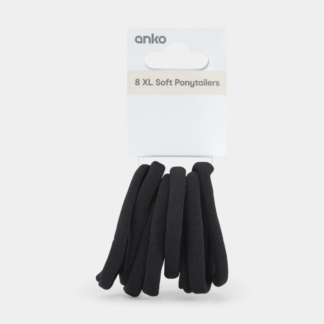 4 8 Pack Extra Large Soft Ponytailers - Black, 4 of 4