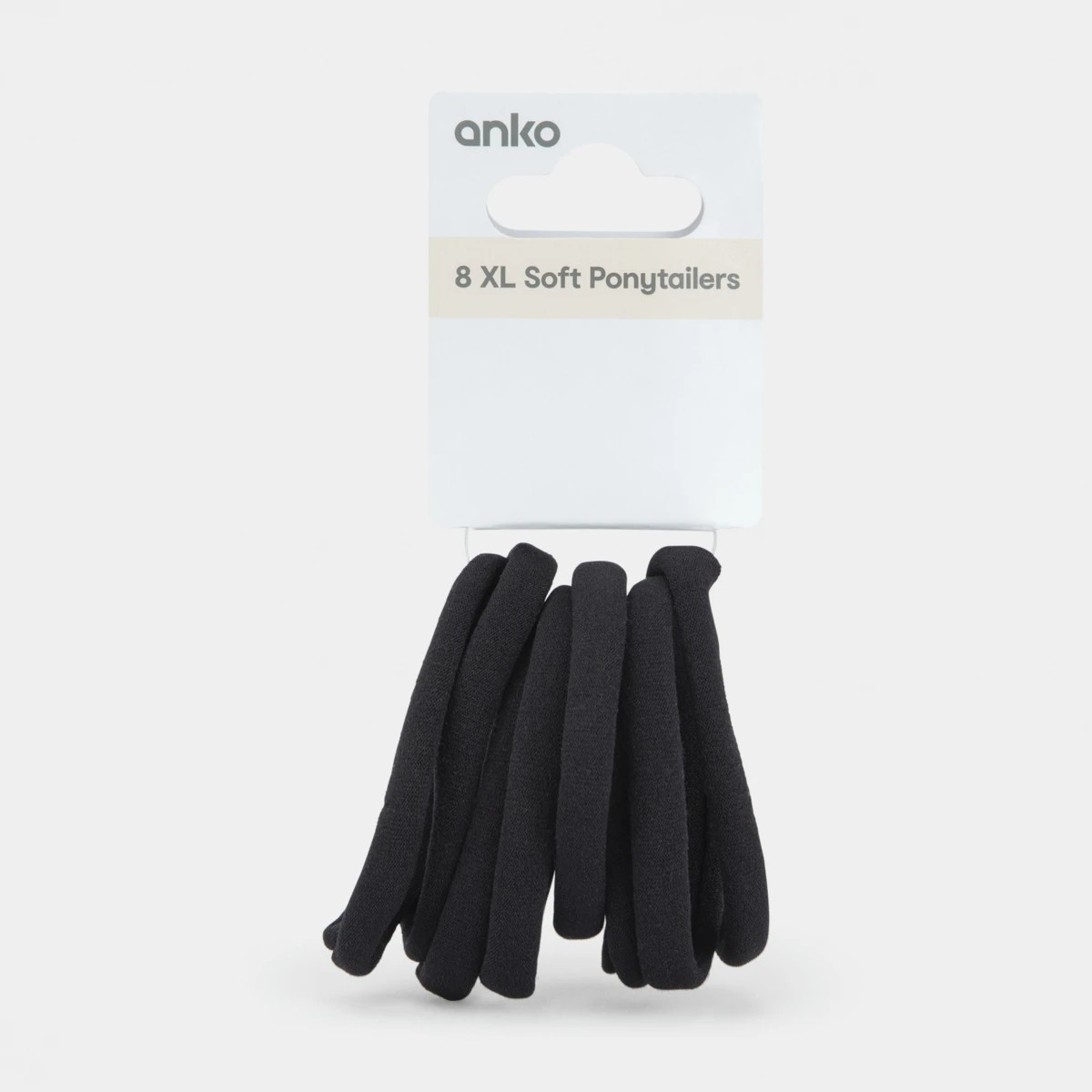 4 8 Pack Extra Large Soft Ponytailers - Black, 4 of 4