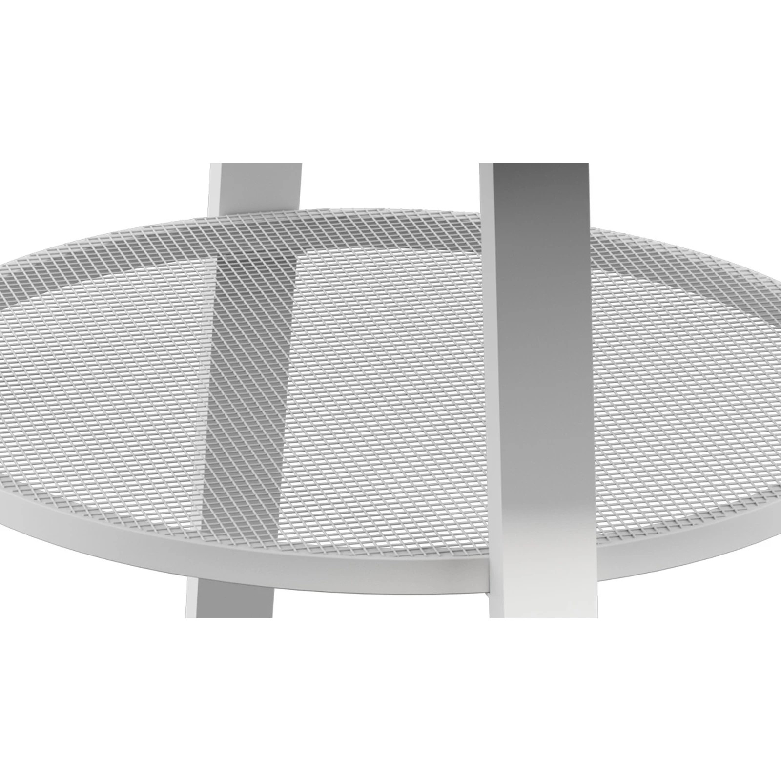 5 Livsip Outdoor Dining Table W/ Storage Shelf Patio Furniture 90cm
 - White, 5 of 10