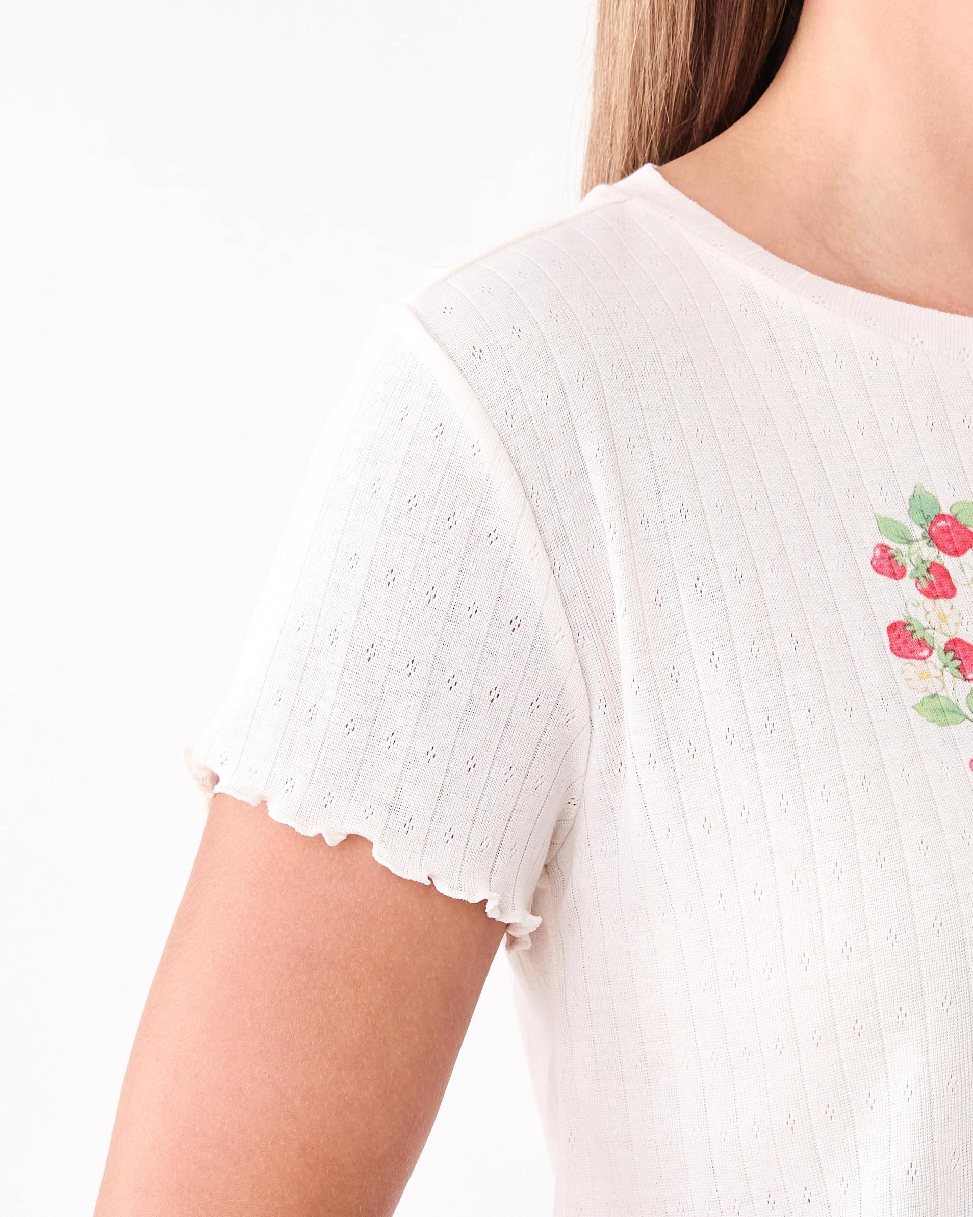 7 Strawberry Shortcake License Knit Top and Woven Shorts Pyjama Set Shortcake, 7 of 9