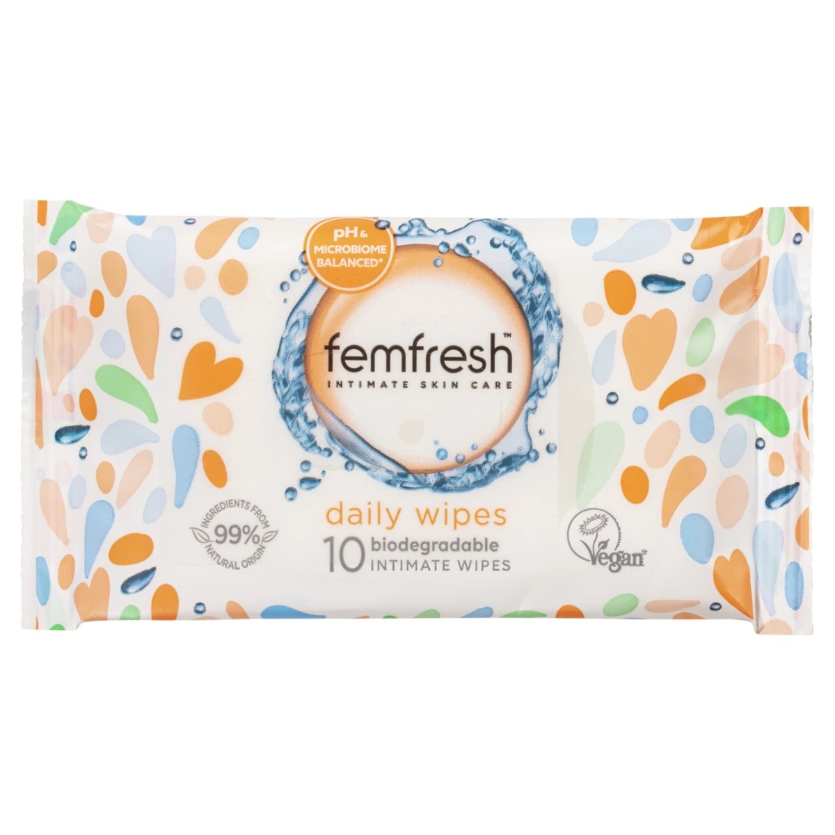 1 10 Pack Femfresh Intimate Skincare Daily Wipes - Aloe Vera and Calendula Extracts, 1 of 5
