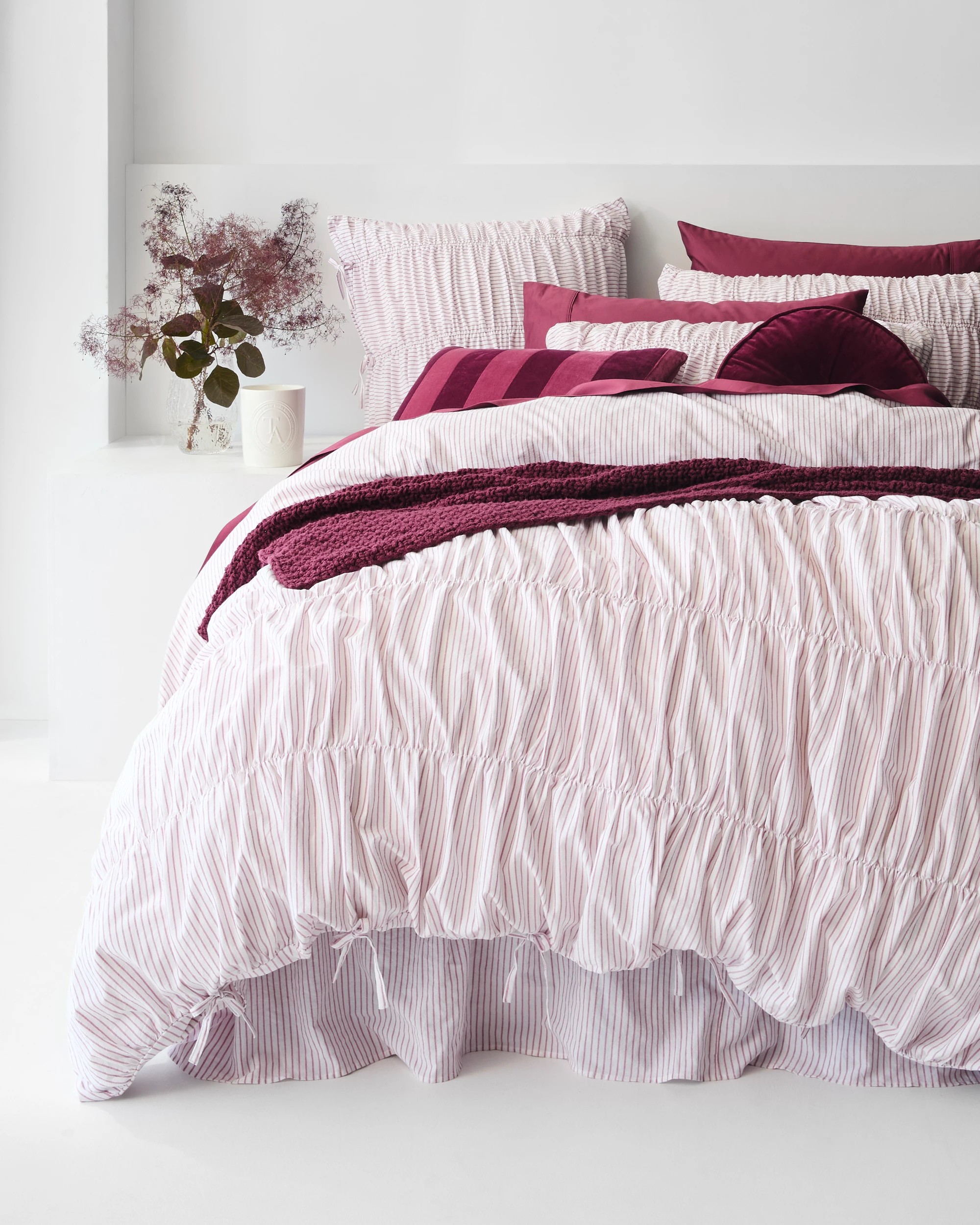 3 Target Aurora Stripe Valance - Queen Bed - Pink, 3 of 3