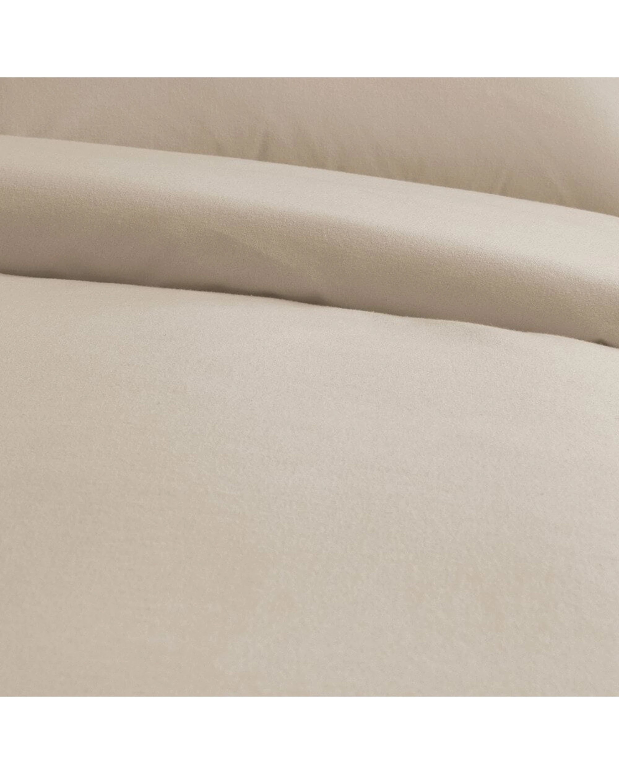 2 Canningvale Cozi Cotton Flannelette Quilt Bed Bedding Cover Set Single - Natural, 2 of 5