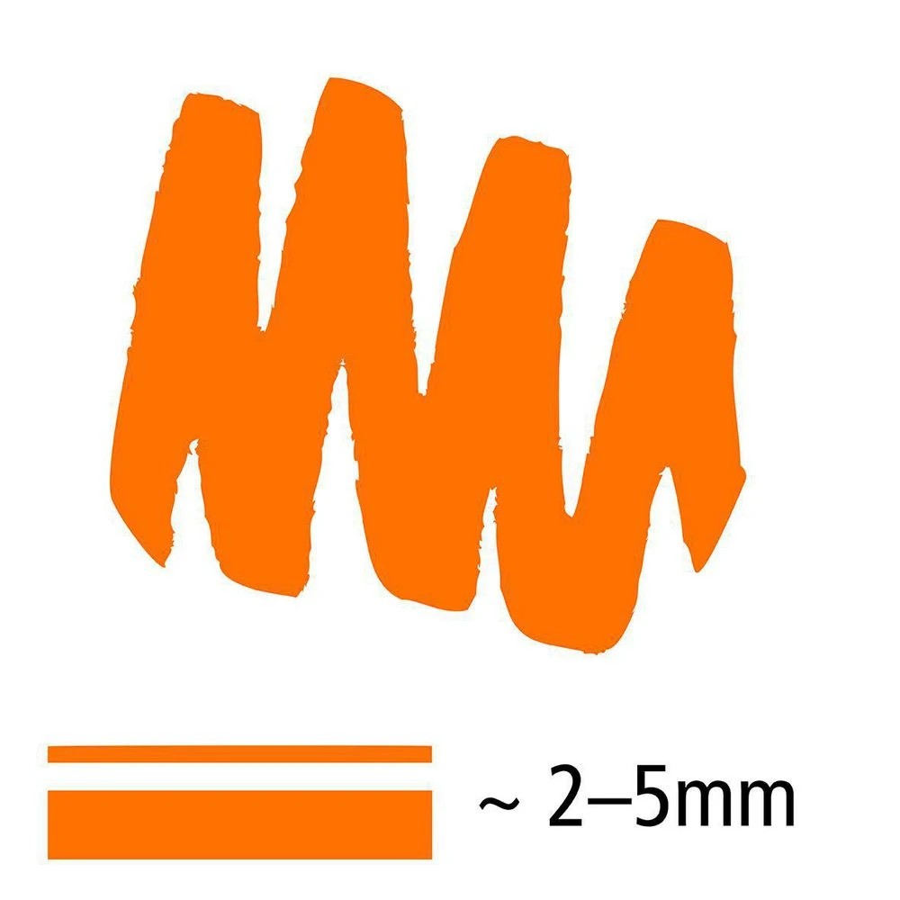 2 Staedtler Lumocolour Permanent Marker Chisel Orange, 2 of 2