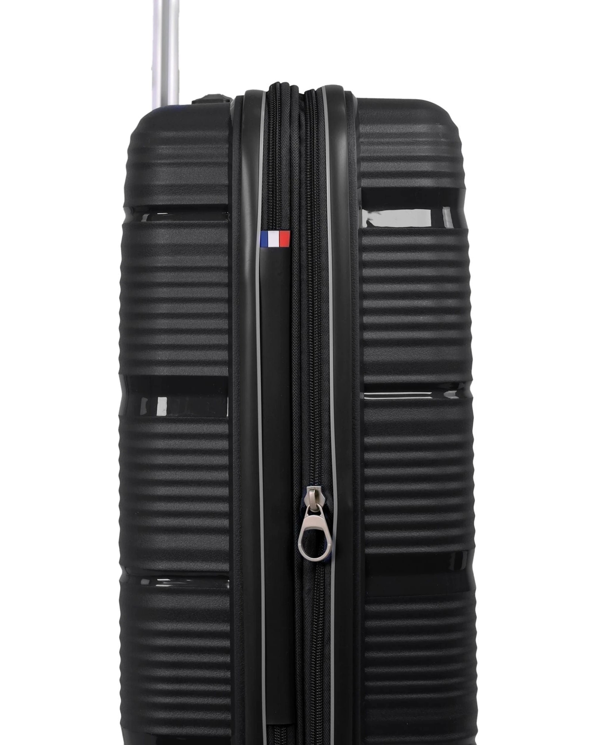 6 Pierre Cardin 2pc Polypropolene (PP) Medium & Cabin Luggage Suitcase Set - Black, 6 of 7