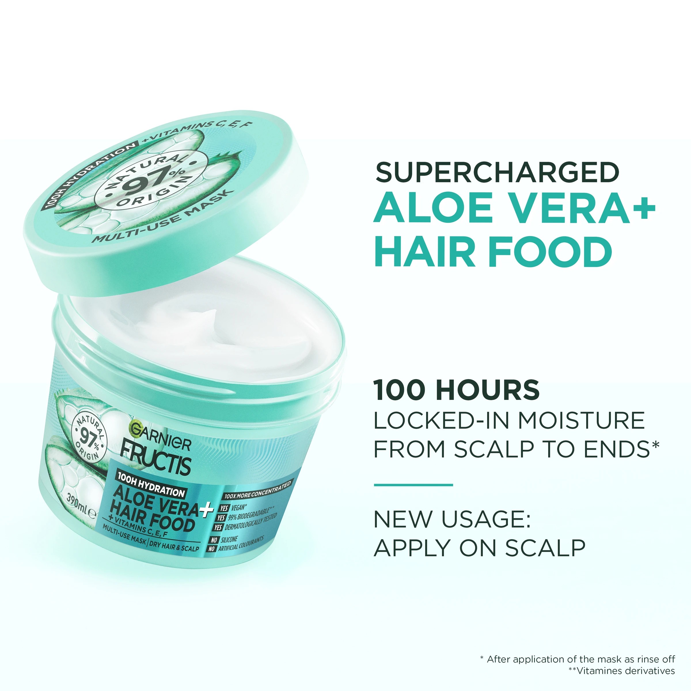 6 Garnier Fructis Hydrating Hair Food 390ml -  Aloe Vera, 6 of 8