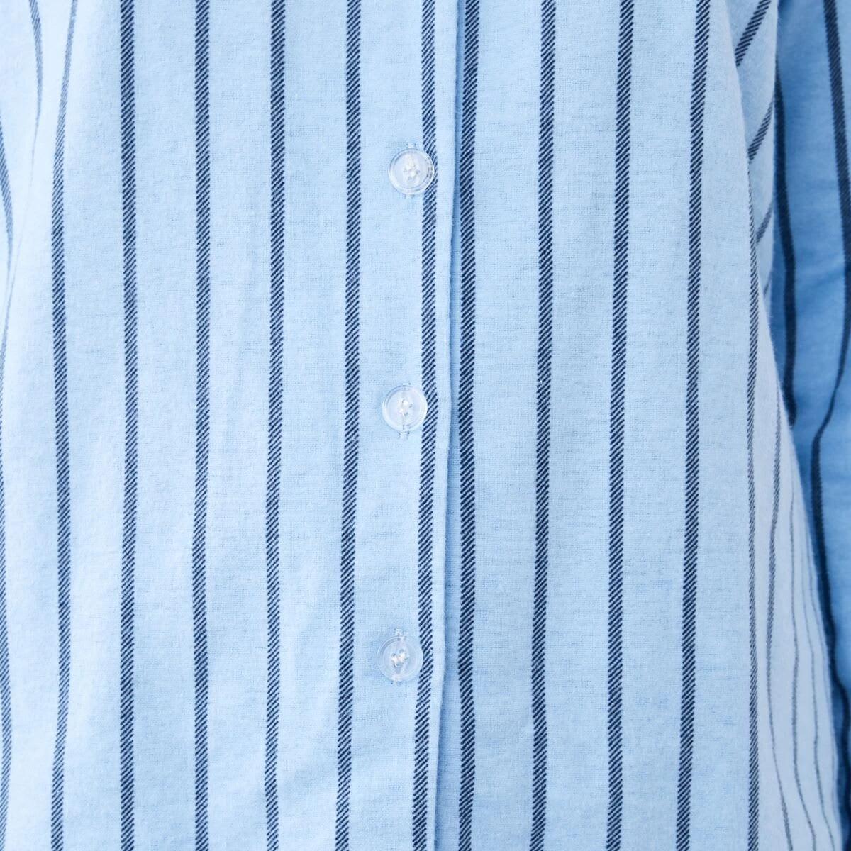 6 Family Matching Printed Flannel Pyjama Set Chm Stripe, 6 of 7