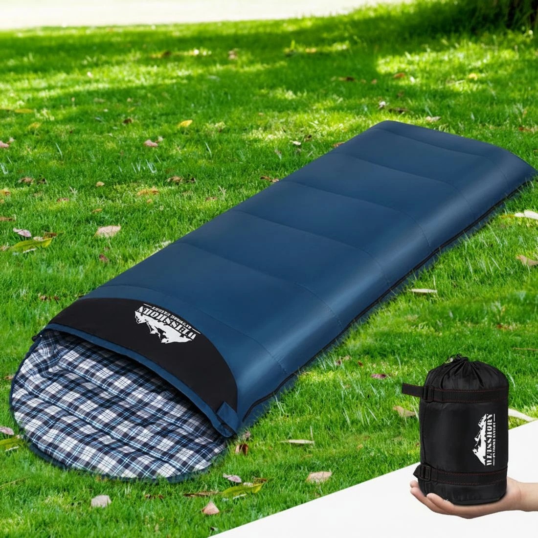 6 Weisshorn Sleeping Bag Single Thermal Camping Hiking Tent 0℃ - Green, 6 of 6