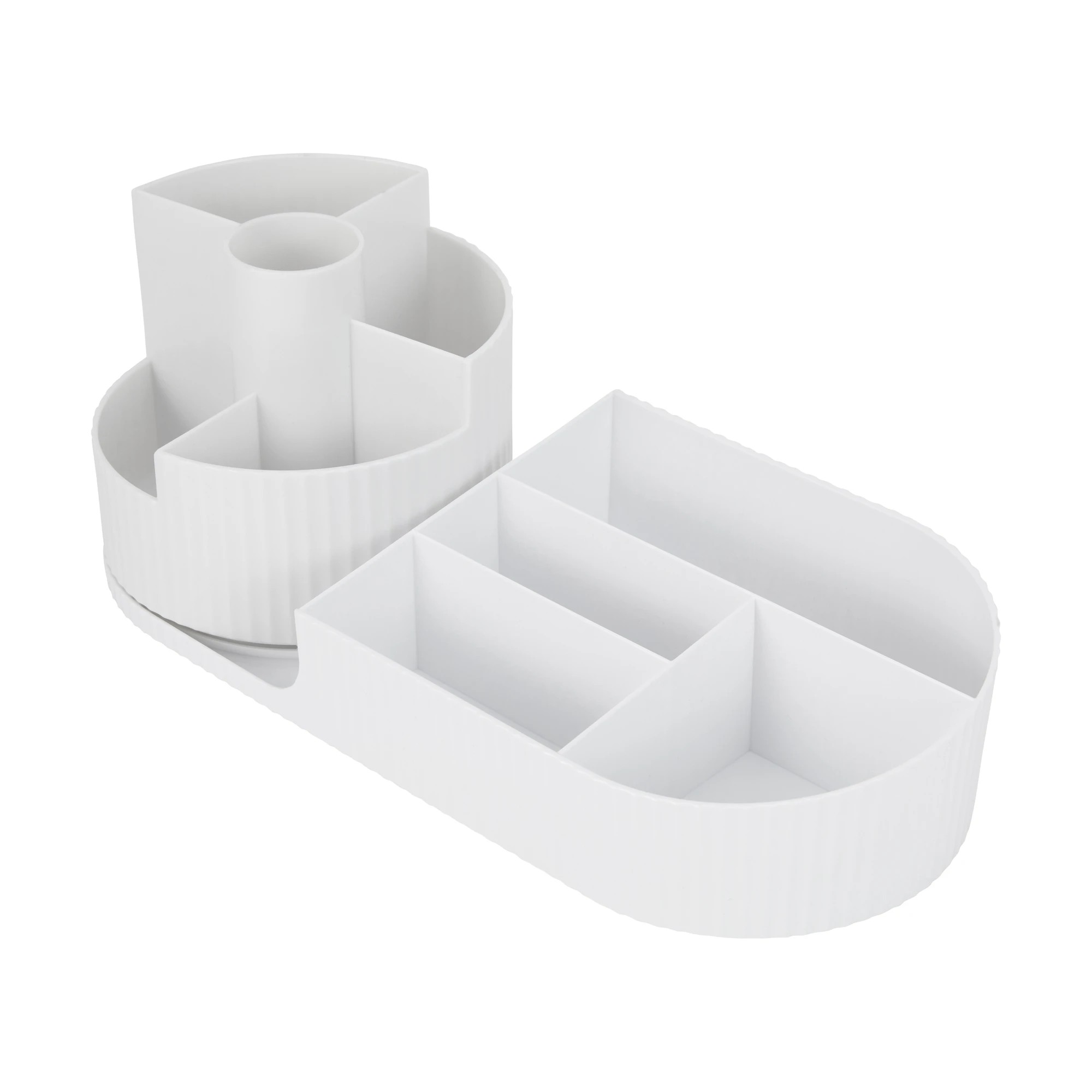 1 Rotating Desk Organiser - White, 1 of 8