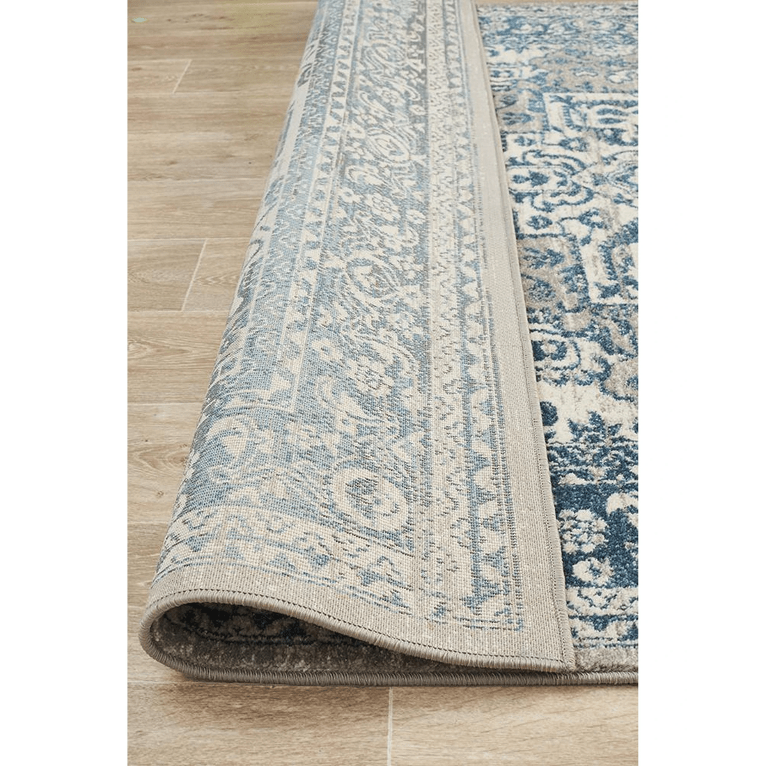 7 Rug Culture Babylon 207 Blue — Power-loomed Polypropylene Rug, 10 mm Pile (Made in Turkey) - Blue, 7 of 7