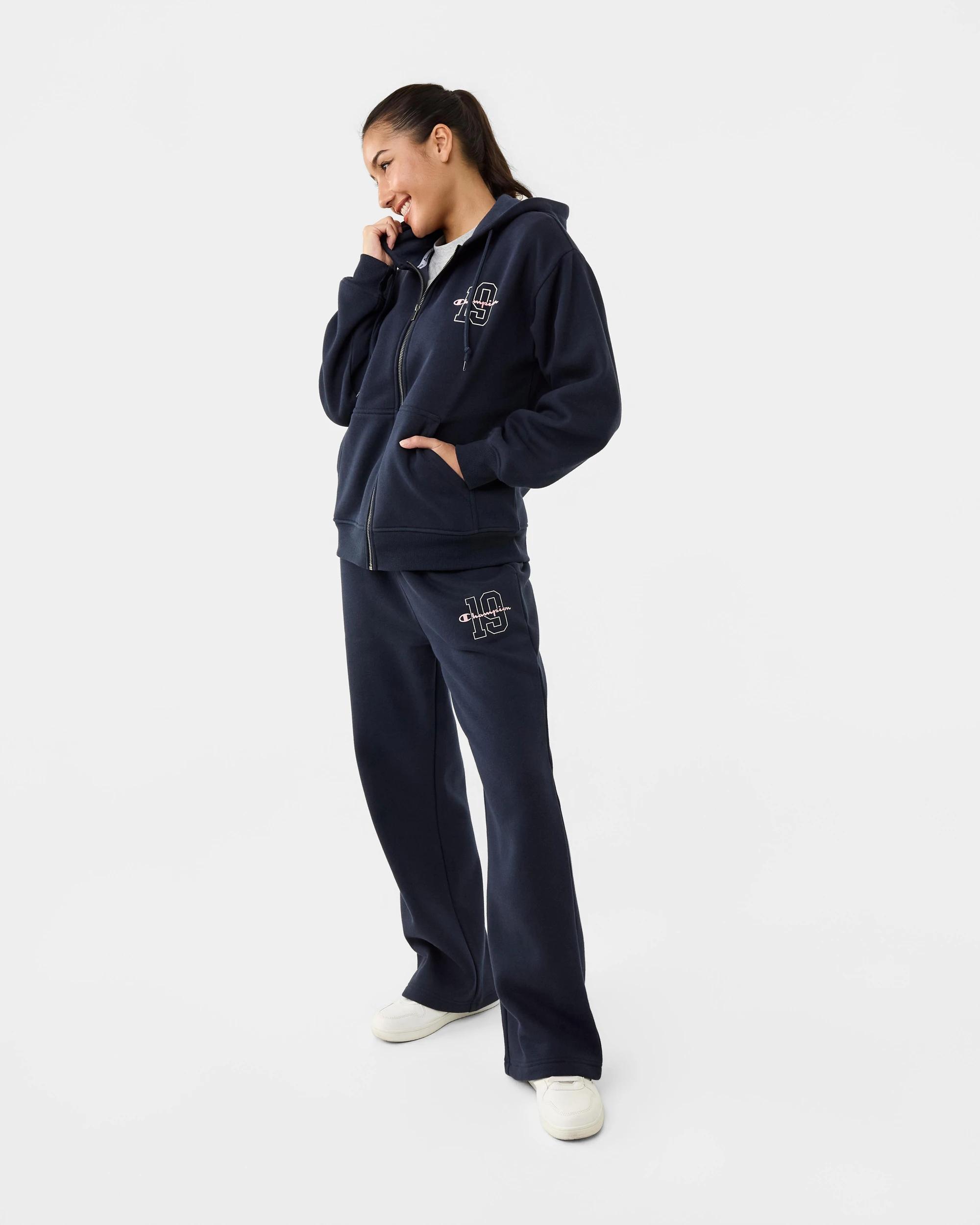 3 Champion Script Adult Varsity Zip Through Jacket Navy, 3 of 9