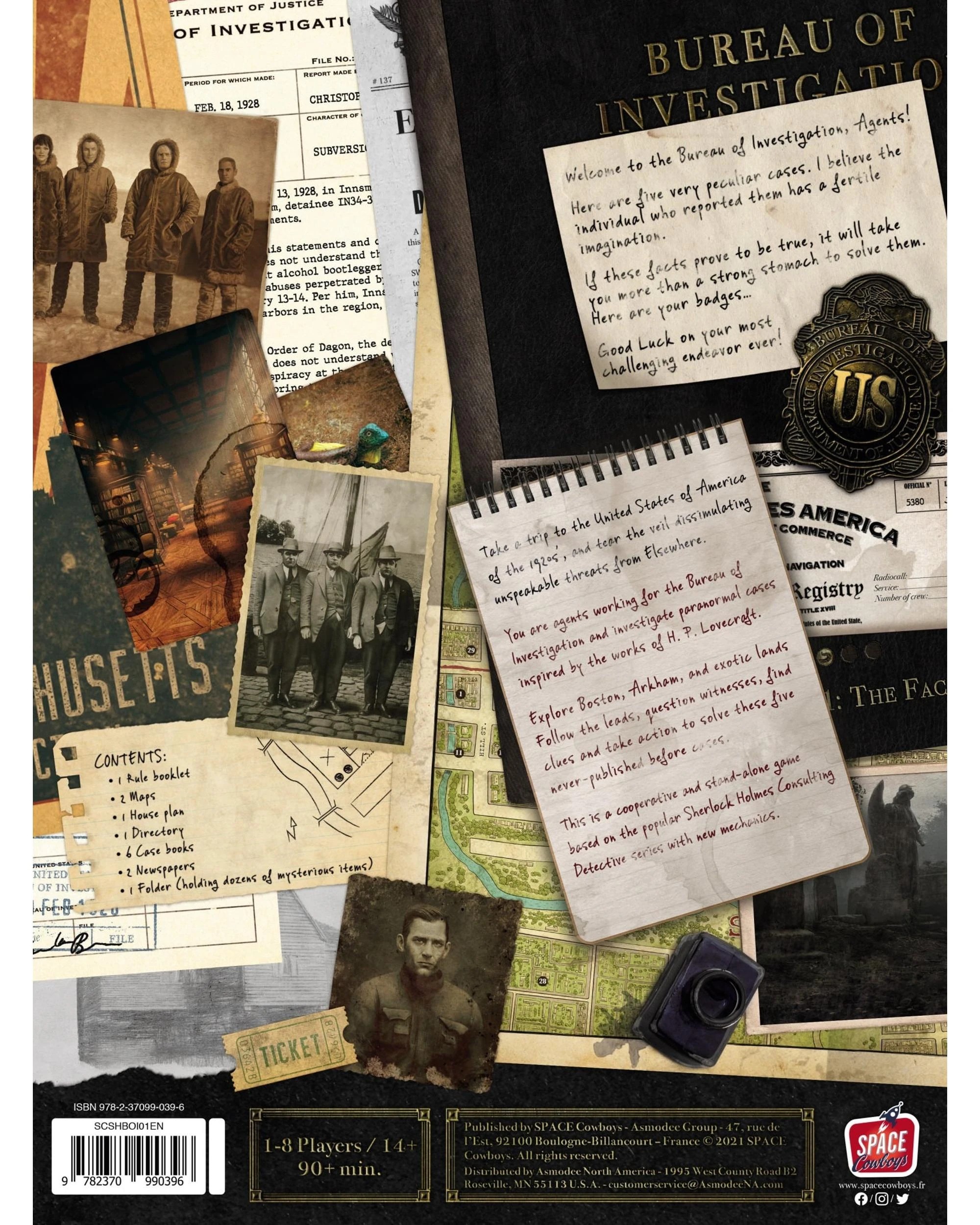 4 Sherlock Holmes Consulting Detective Bureau of Investigation: Investigations in Arkham and Elsewhere Board Game, 4 of 4