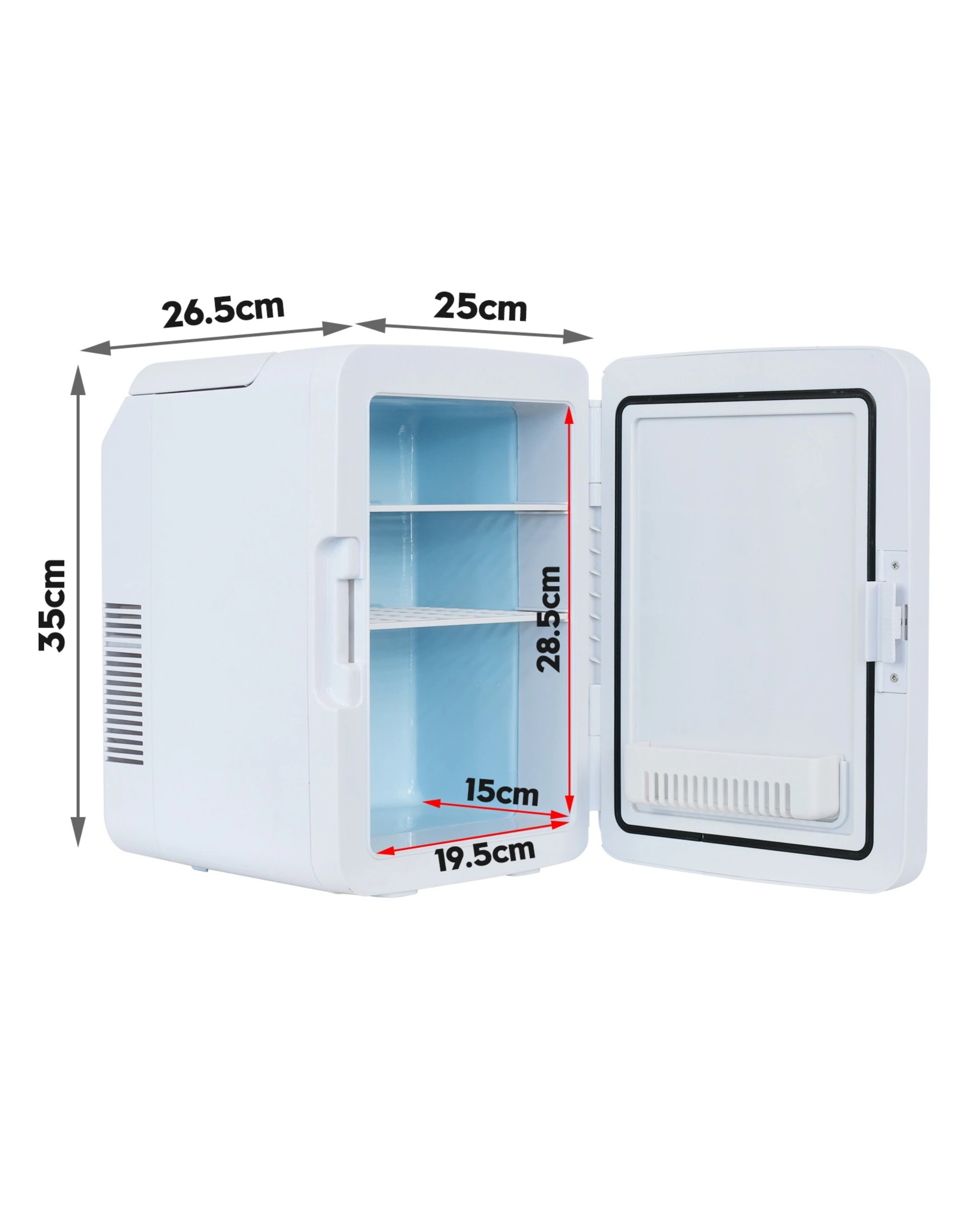 2 Advwin Portable Fridge Mini Refrigerator 12L - White, 2 of 8