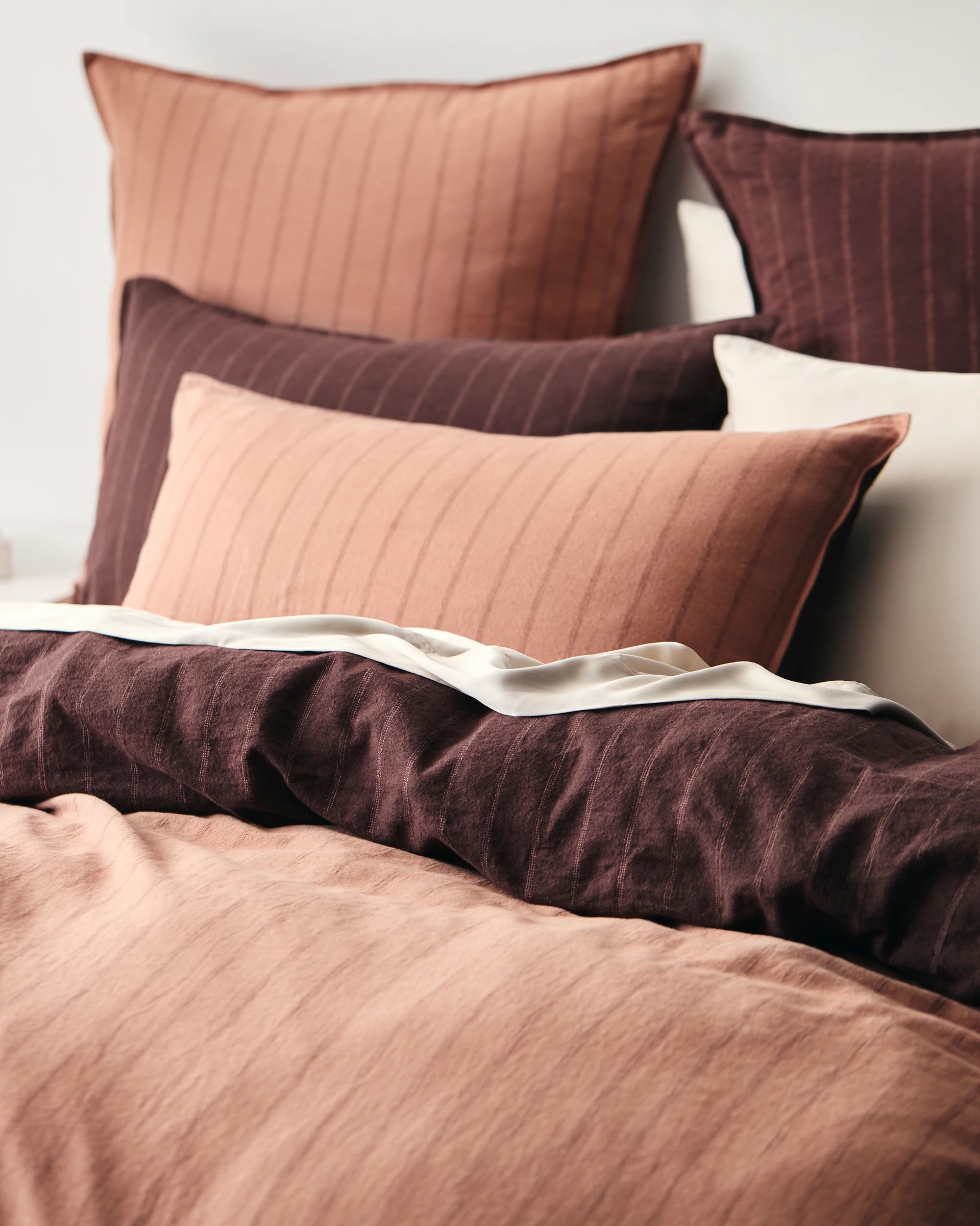 7 Target Adelle Stripe Linen/Cotton Quilt Cover Set - Queen Bed - Brown, 7 of 9