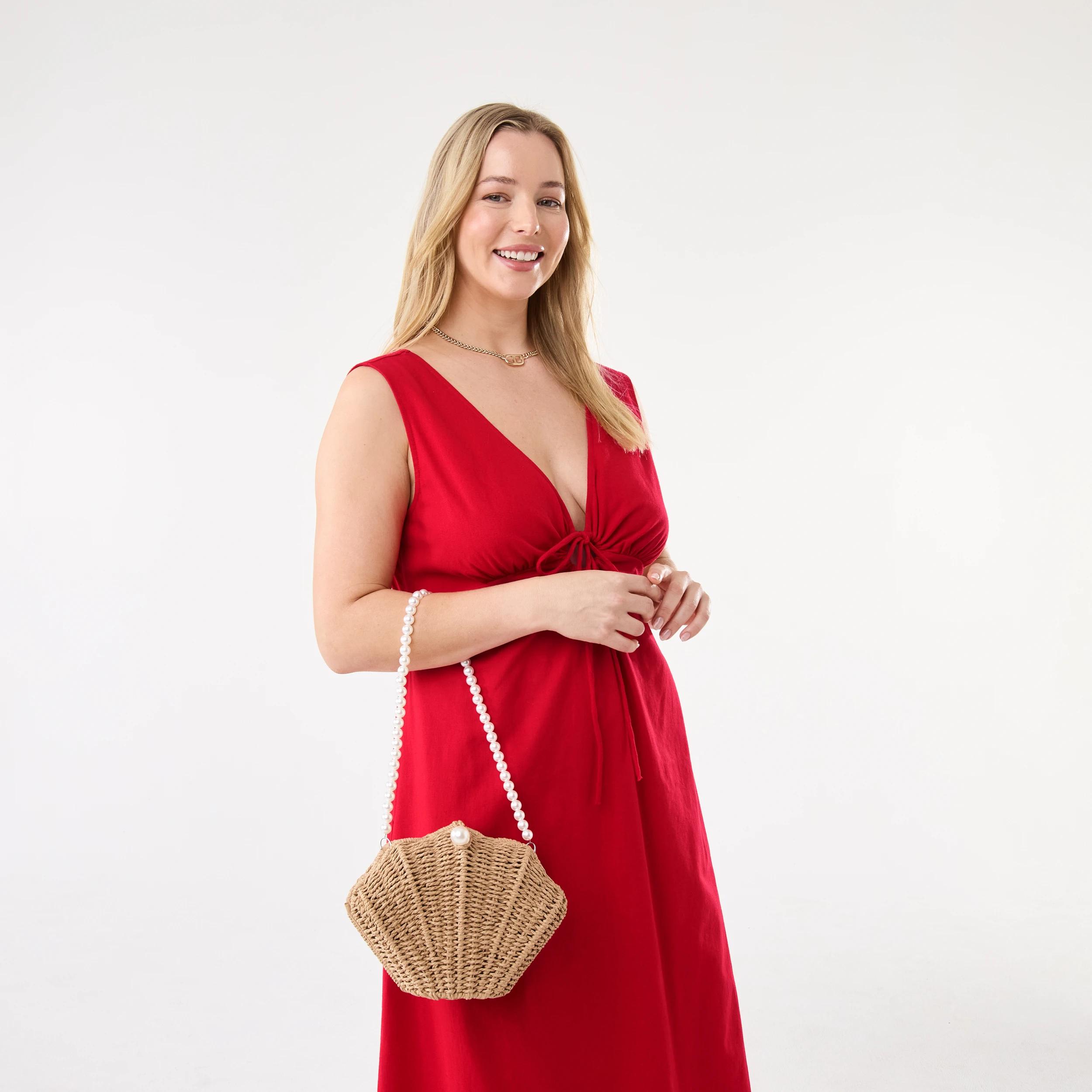 8 Sleeveless Keyhole Maxi Dress Strawberry, 8 of 9