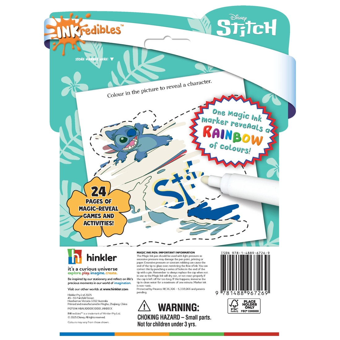 2 INKredibles Disney Lilo & Stitch Mess Free Magic Ink Pictures! - Book, 2 of 5