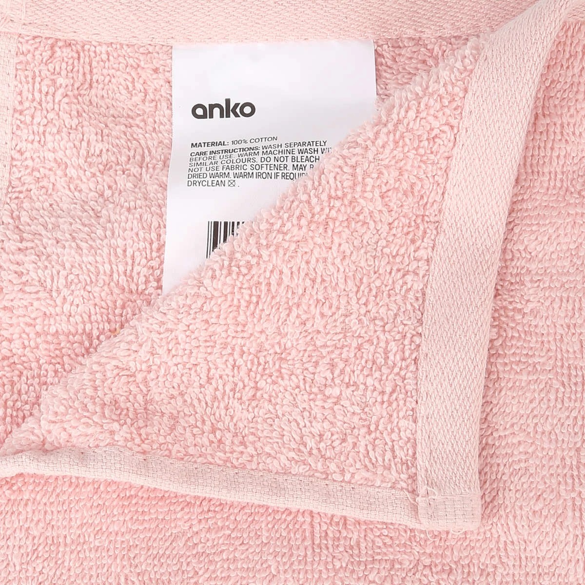 2 Malmo Cotton Face Washer - Pink, 2 of 5