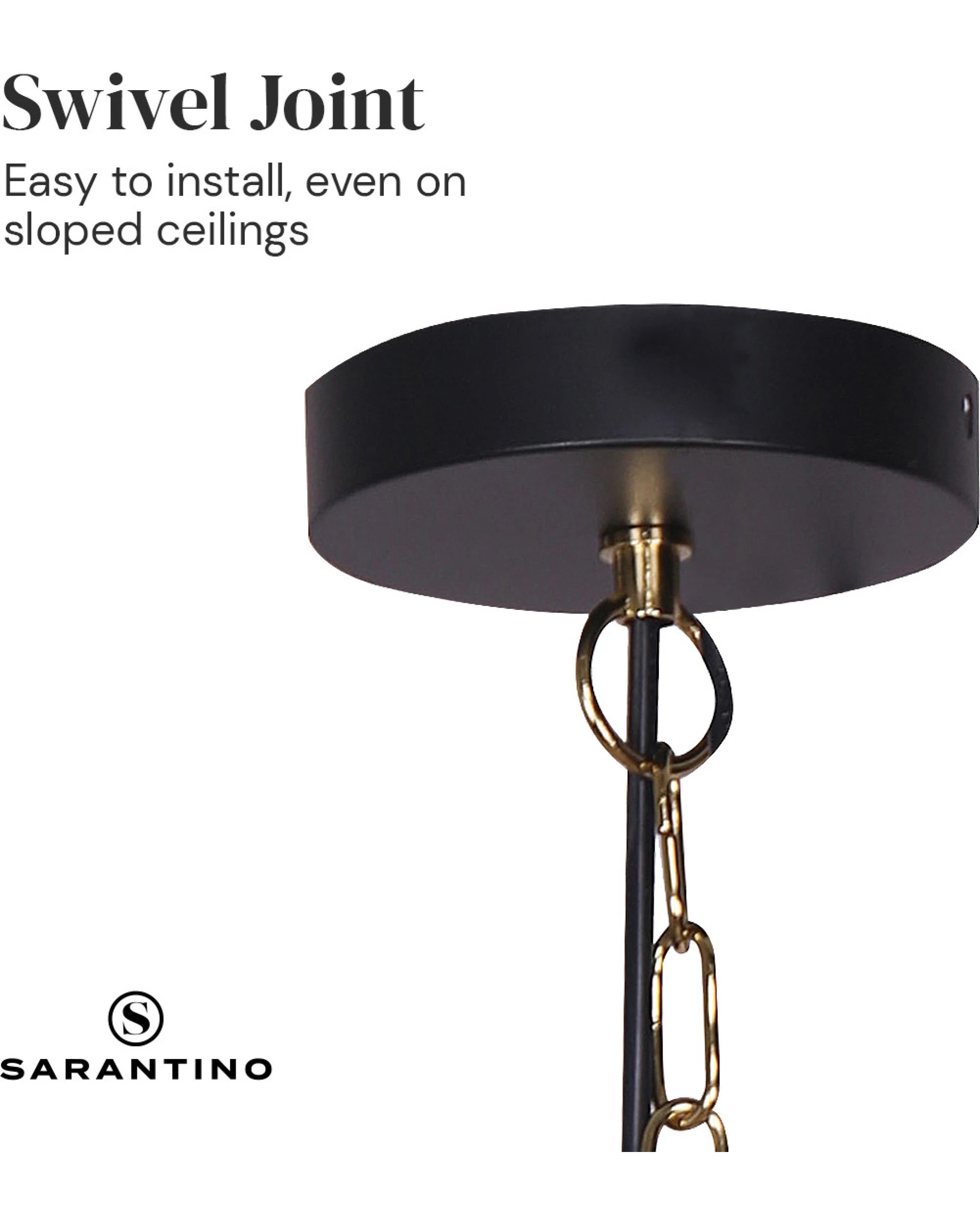 3 Sarantino Black And Gold Pendant Light, 3 of 10