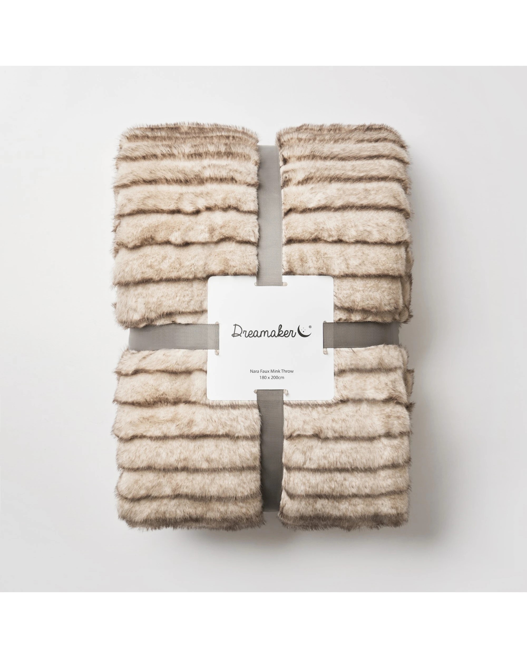 5 Dreamaker Nara Luxe Faux Mink Throw Blanket 180x200cm - Brown, 5 of 5
