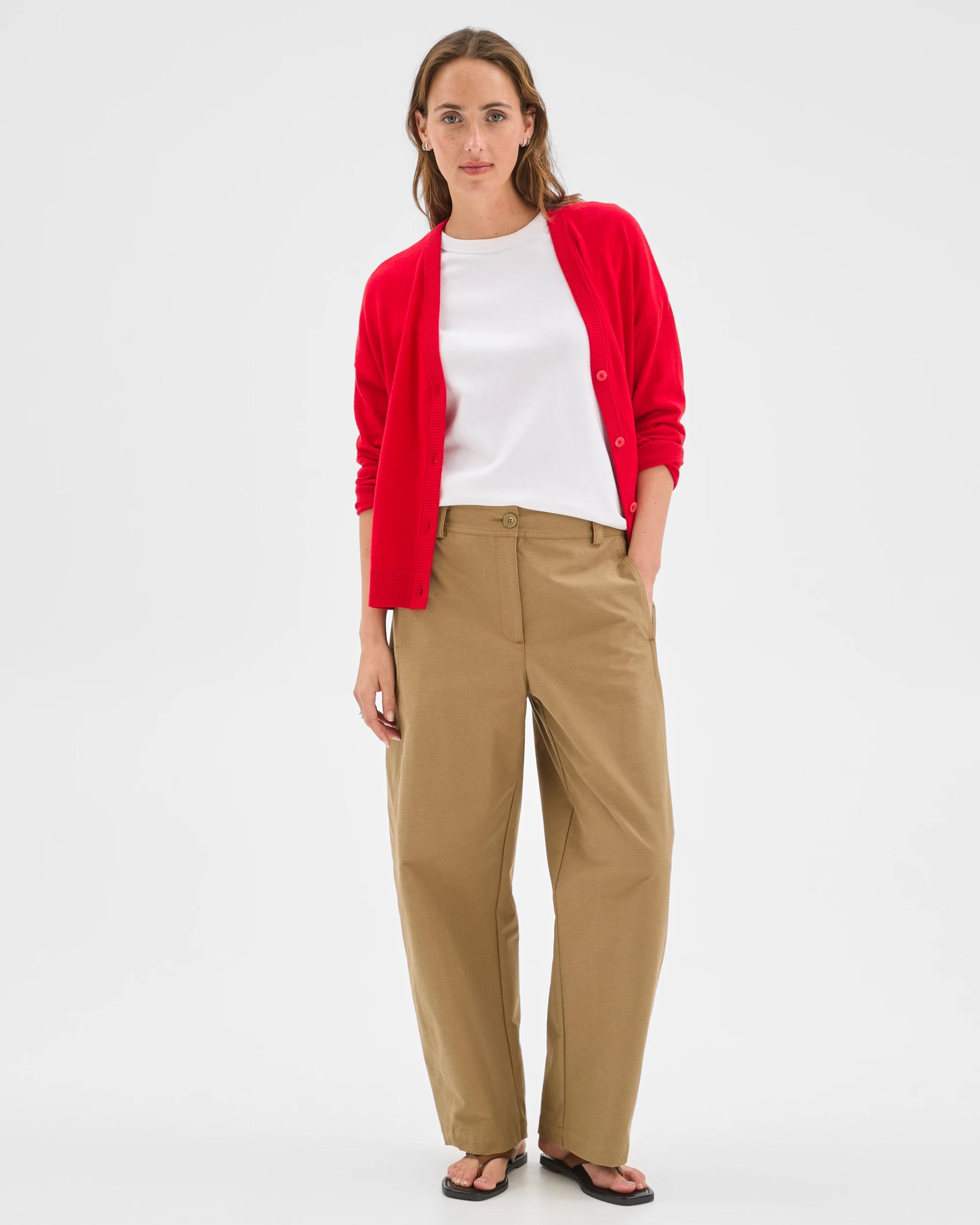 1 Target Woman Relaxed Forward Seam Barrel Leg Pants ELM, 1 of 7