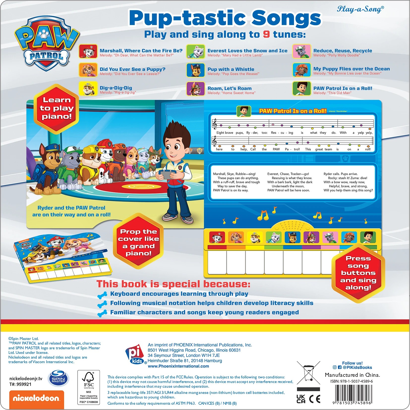 2 Nickelodeon PAW Patrol: Pup-Tastic Songs Sound Book, 2 of 6