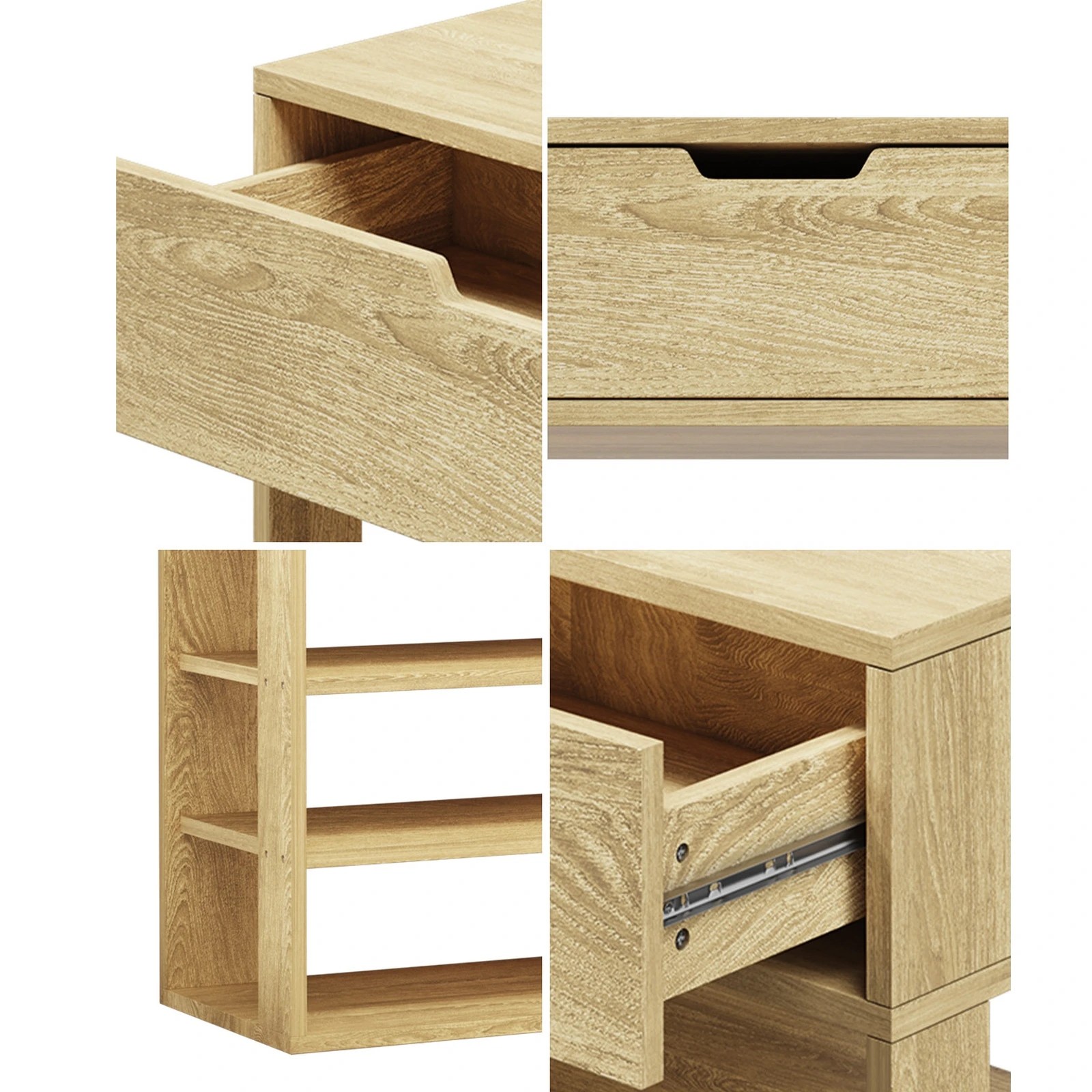 4 Oikiture Shoes Storage Rack 5-tier Shelves Shoe Storage Cabinet Drawer
 - Natural, 4 of 8