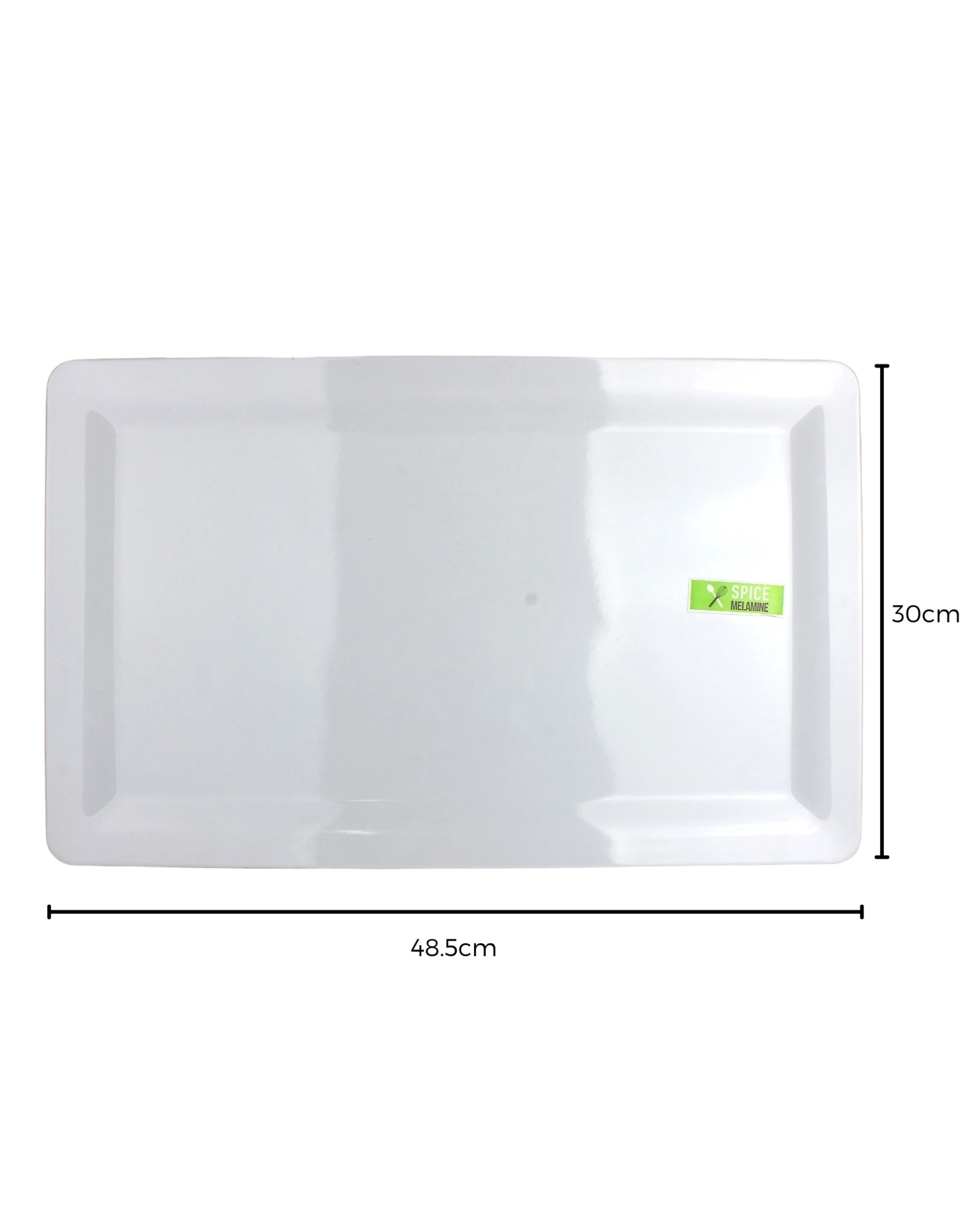 2 Spice Kitchen White Rectangular Melamine Platter 48.5cm x 30cm, 2 of 2