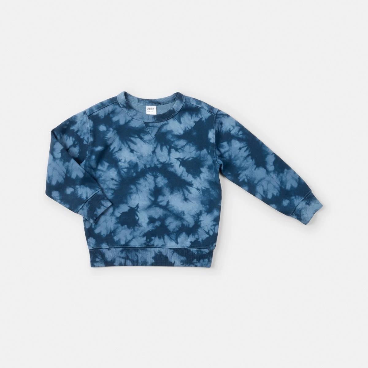 8 All Over Print Crew Neck Sweatshirt Blu Tiedye, 8 of 9