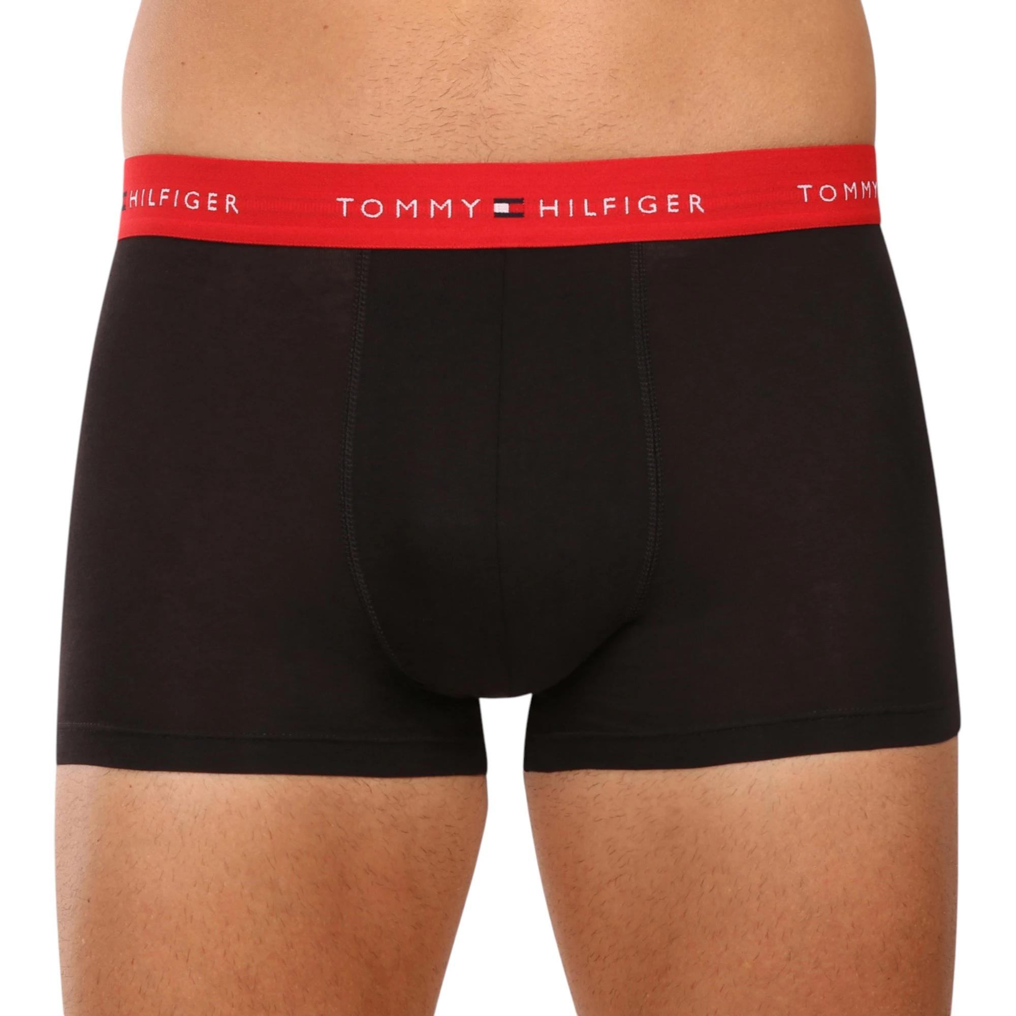 8 Tommy Hilfiger 3 Pack Mens Essential Cotton Trunks Boxer Underwear BLACK MULTI, 8 of 8