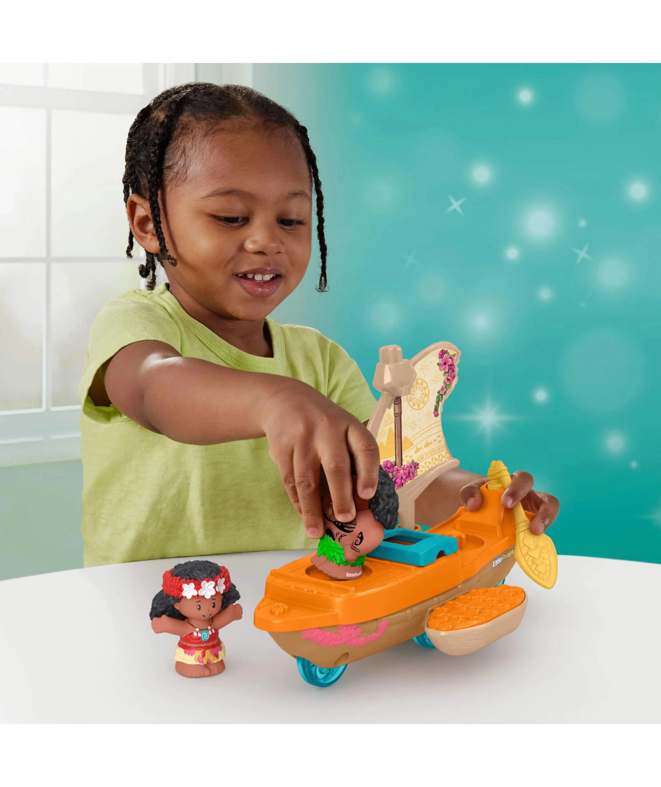 3 Fisher - Price Little People Disney Princess Moana & Maui’s Canoe Playset - Multi, 3 of 6