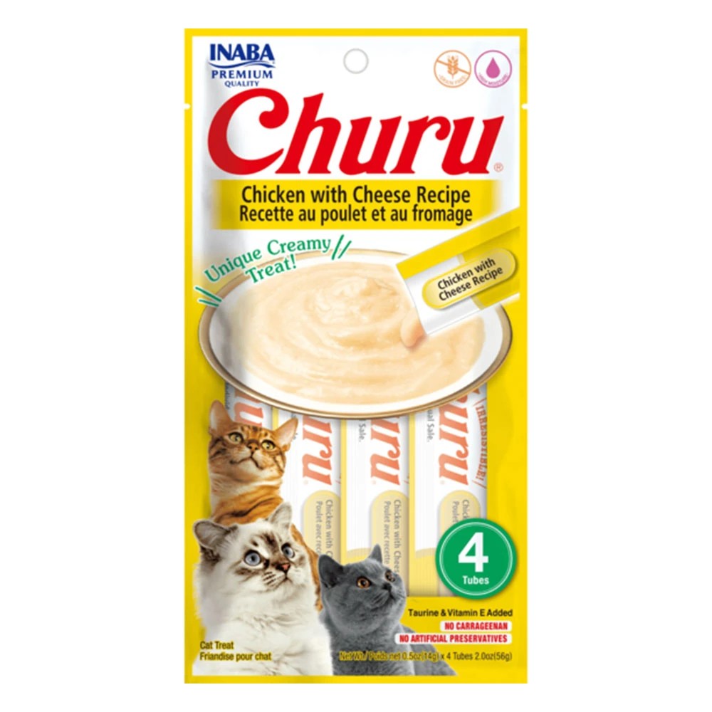 1 Inaba Churu Chicken With Cheese Recipe Cat Treat 4 Tubes, 1 of 1