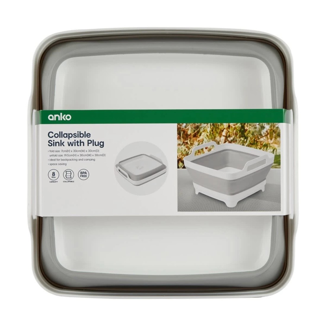 10 Collapsible Sink with Plug, 10 of 10