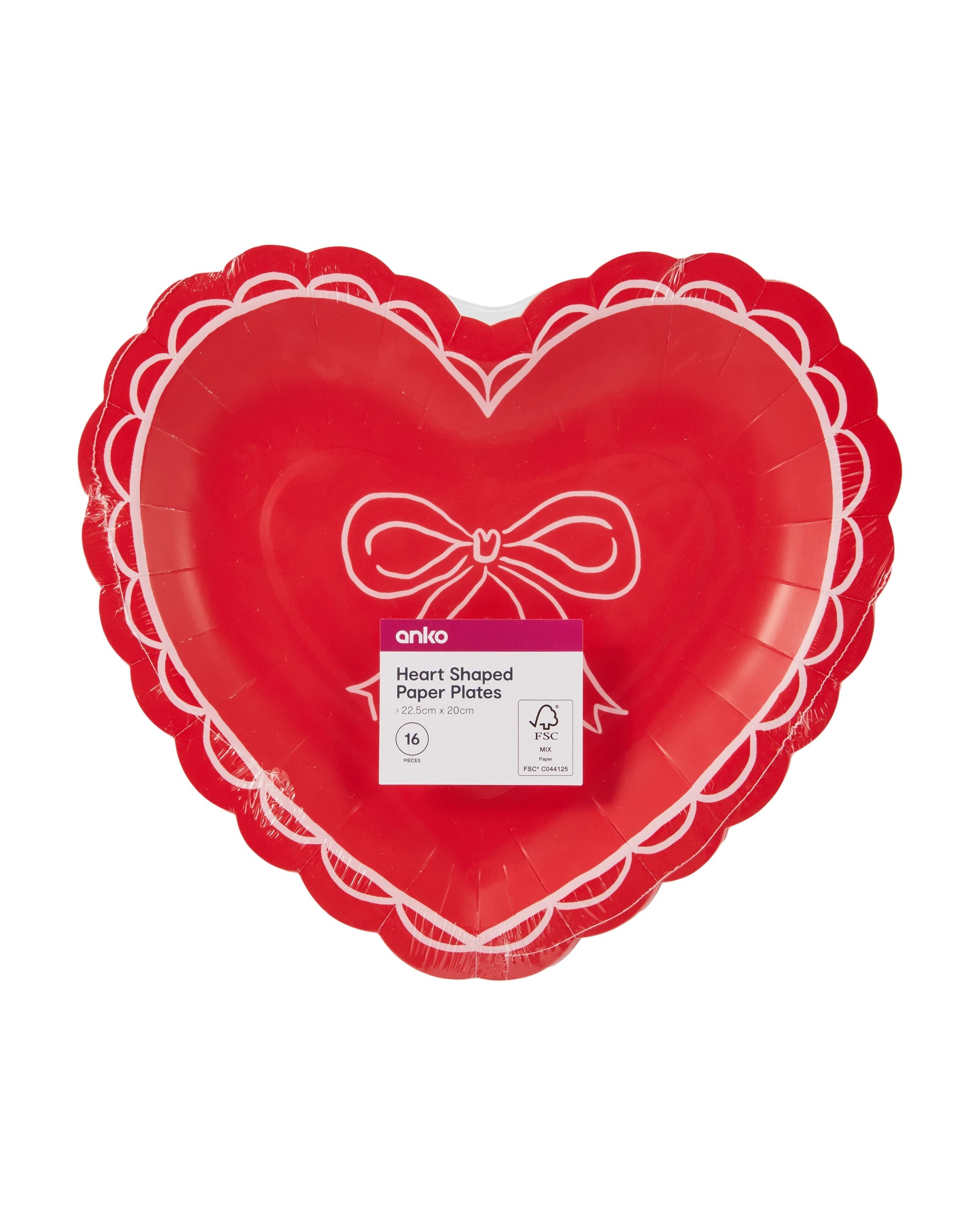 4 16 Piece Heart Shaped Paper Plates, 4 of 4